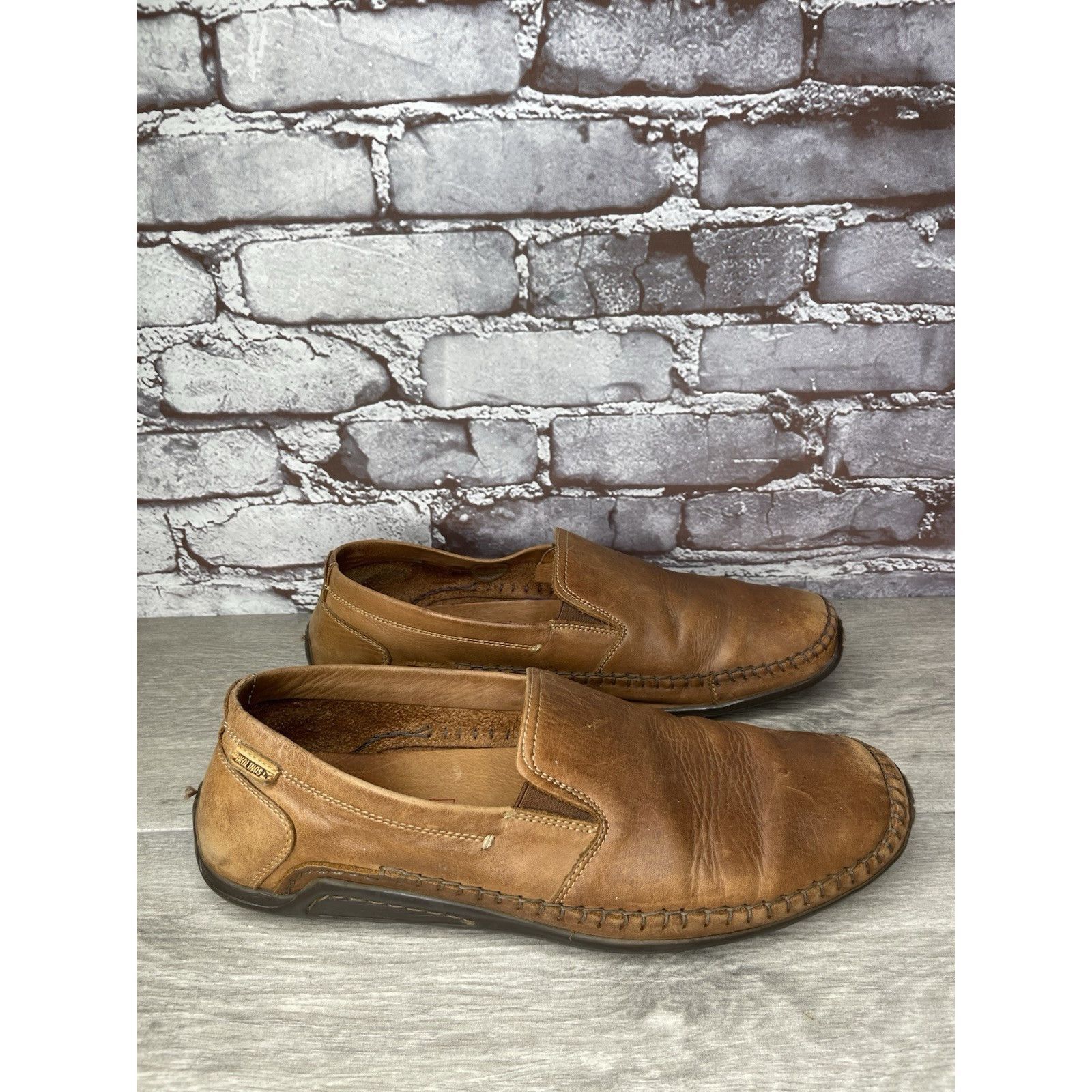 The Unbranded Brand Pikolinos Brown Leather Slip On Moc Driving Loafers Shoes Me Size US 11 / EU 44 - 11 Thumbnail