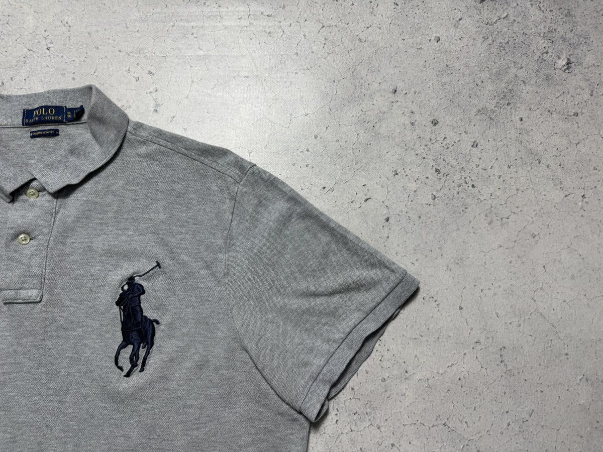 Polo Ralph Lauren Polo Ralph Lauren Big Pony Polo Shirt Vintage Gray PRL Size US XL / EU 56 / 4 - 2 Thumbnail