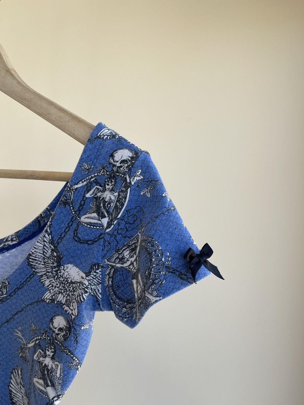 Jean Paul Gaultier JPG Junior Mister World Print Cotton Stretch Mini Dress 90s Size L / US 10 / IT 46 - 6 Thumbnail