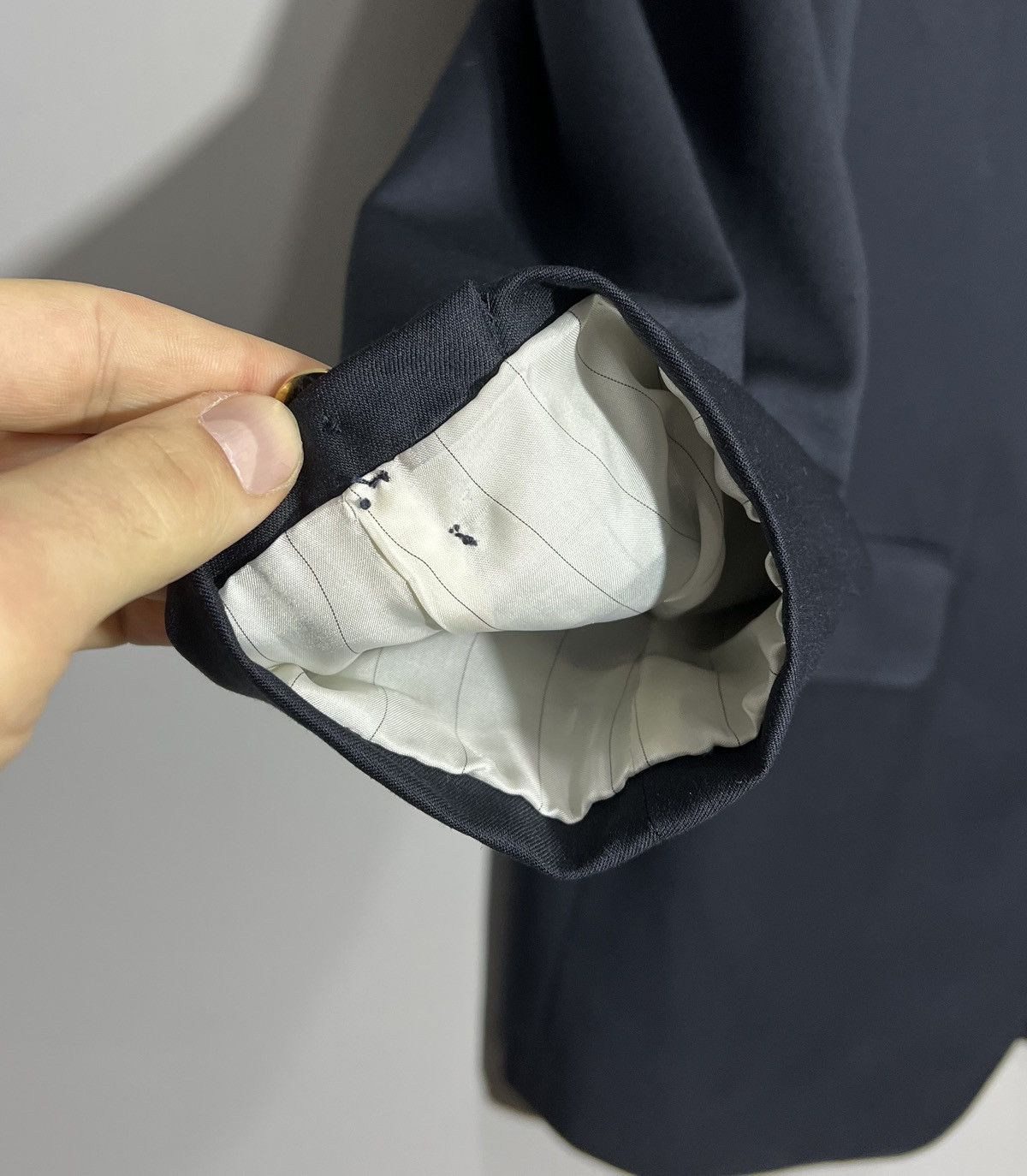 Canali × Vintage Vintage Canali Navy Blue Wool Blazer Gold Button Jacket Size 40L - 3 Thumbnail