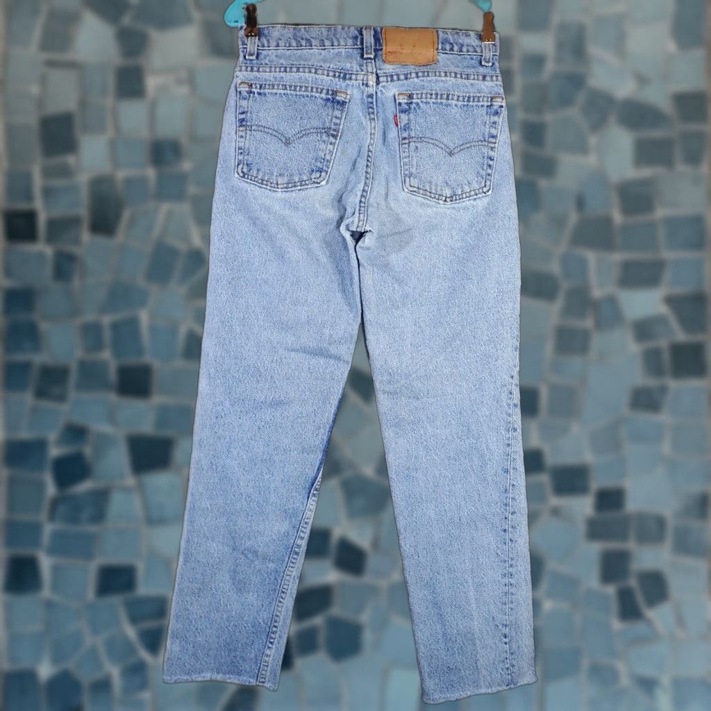 Levi's VINTAGE Levi's 512 Jeans Mens 29x27 Faded Wash Light Stonewash Denim Slim Tapered 5-Pocket USA 512-4891 Size US 29 - 1 Thumbnail