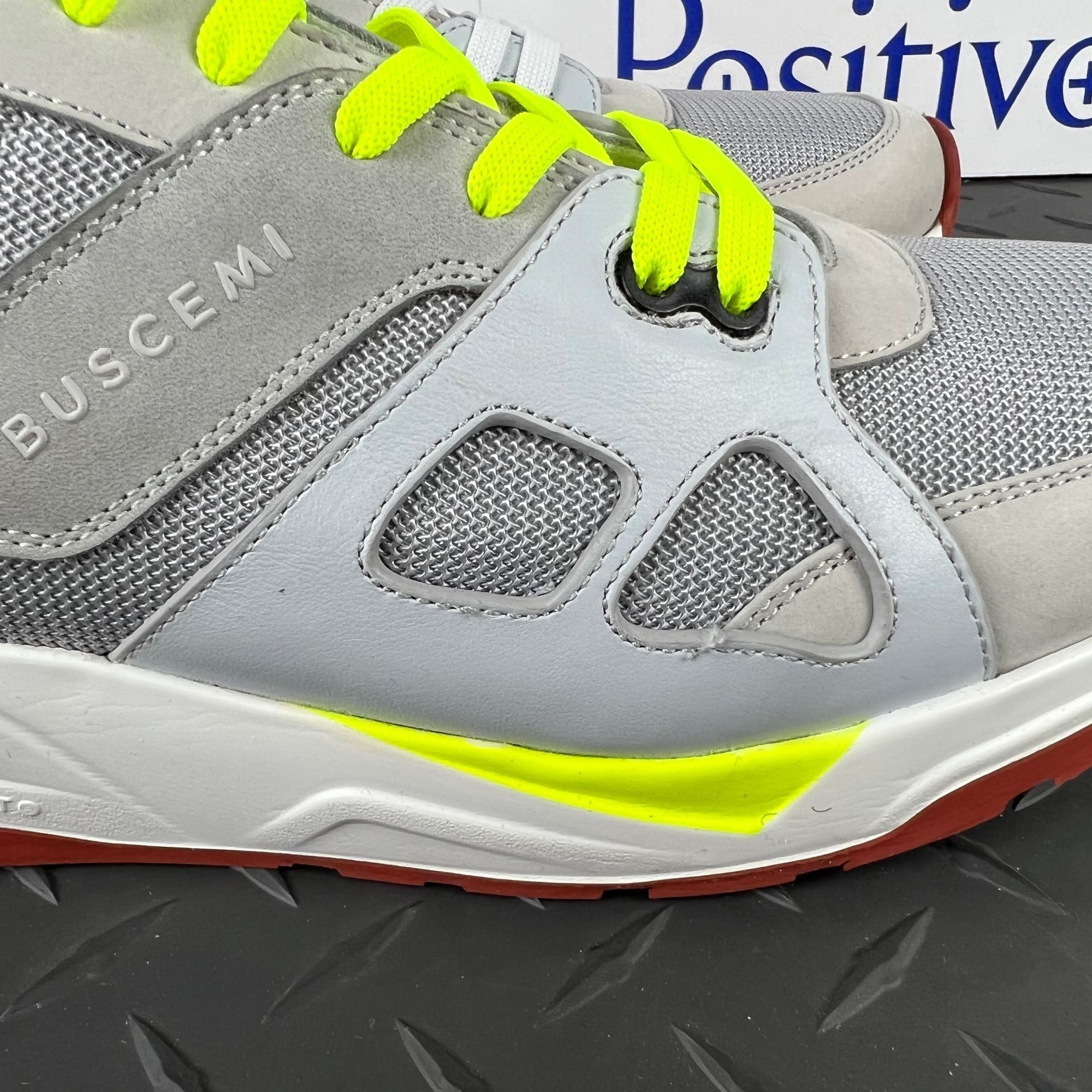 Buscemi Buscemi Mens B Runner Grey Leather Sneakers US 9 SAMPLE Size US 9 / EU 42 - 7 Thumbnail