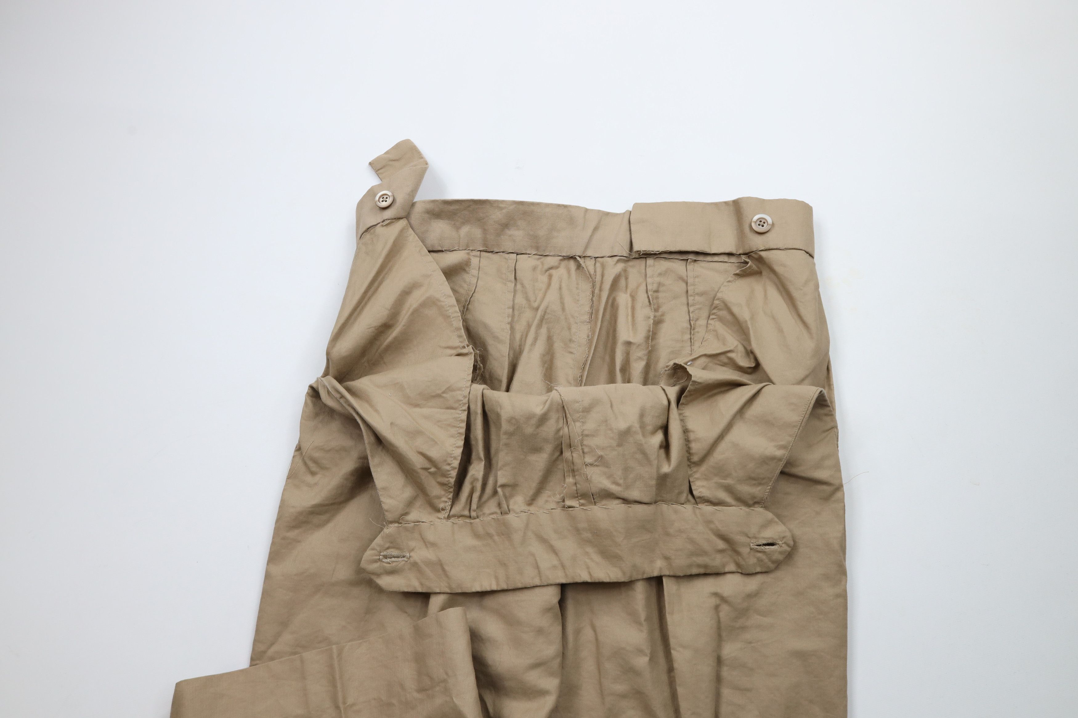 Vintage Vintage 70s Streetwear Button Wide Leg Chino Pants Beige Size 38" / US 16 / IT 52 - 7 Thumbnail