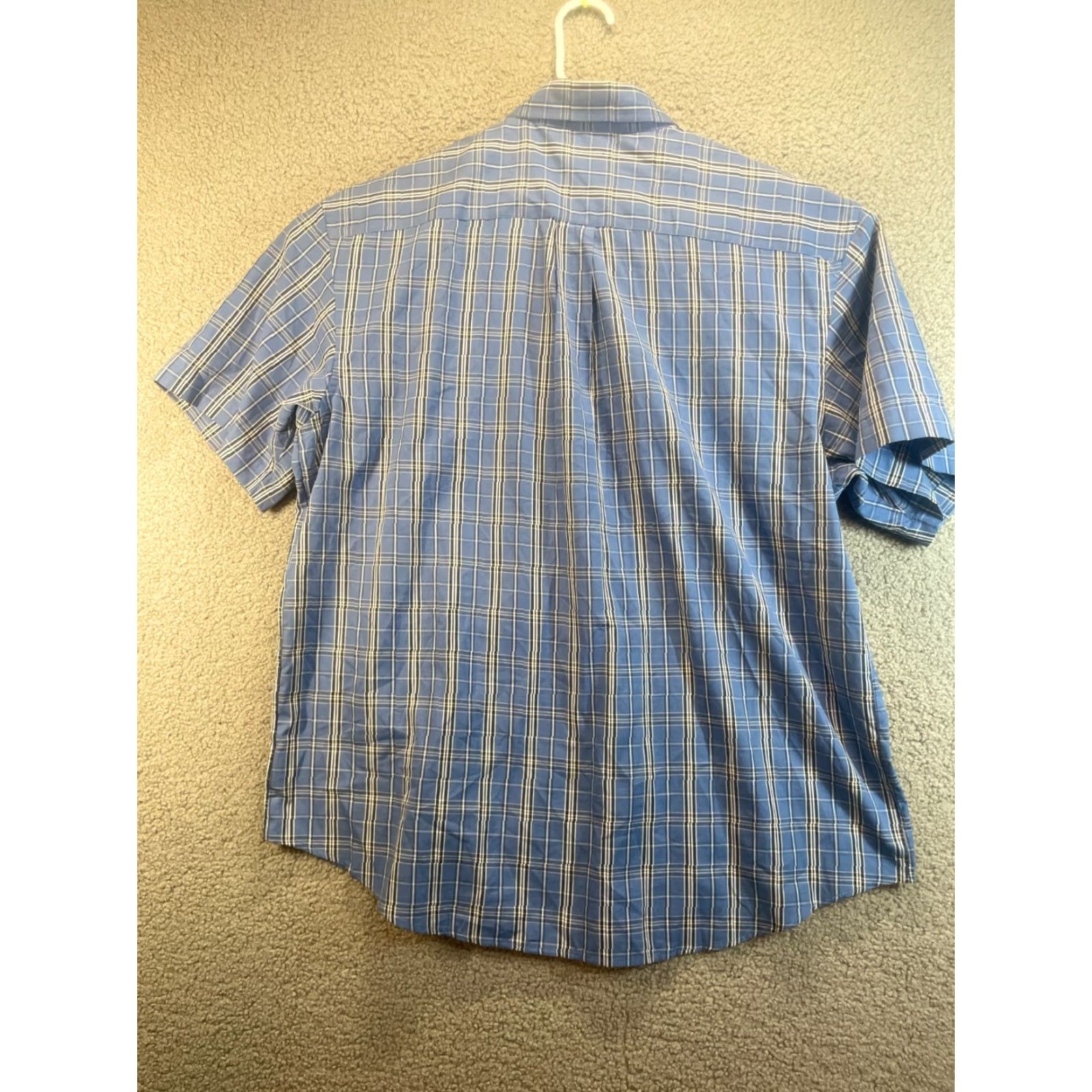 Arrow Arrow Shirt Mens XL Blue Plaid Short Sleeve Cotton Blend Classic Preppy Shirt XL Mens Blue Plaid Short Sleeve Cotton Blend Arrow Polo Shirt Size US XL / EU 56 / 4 - 5 Thumbnail