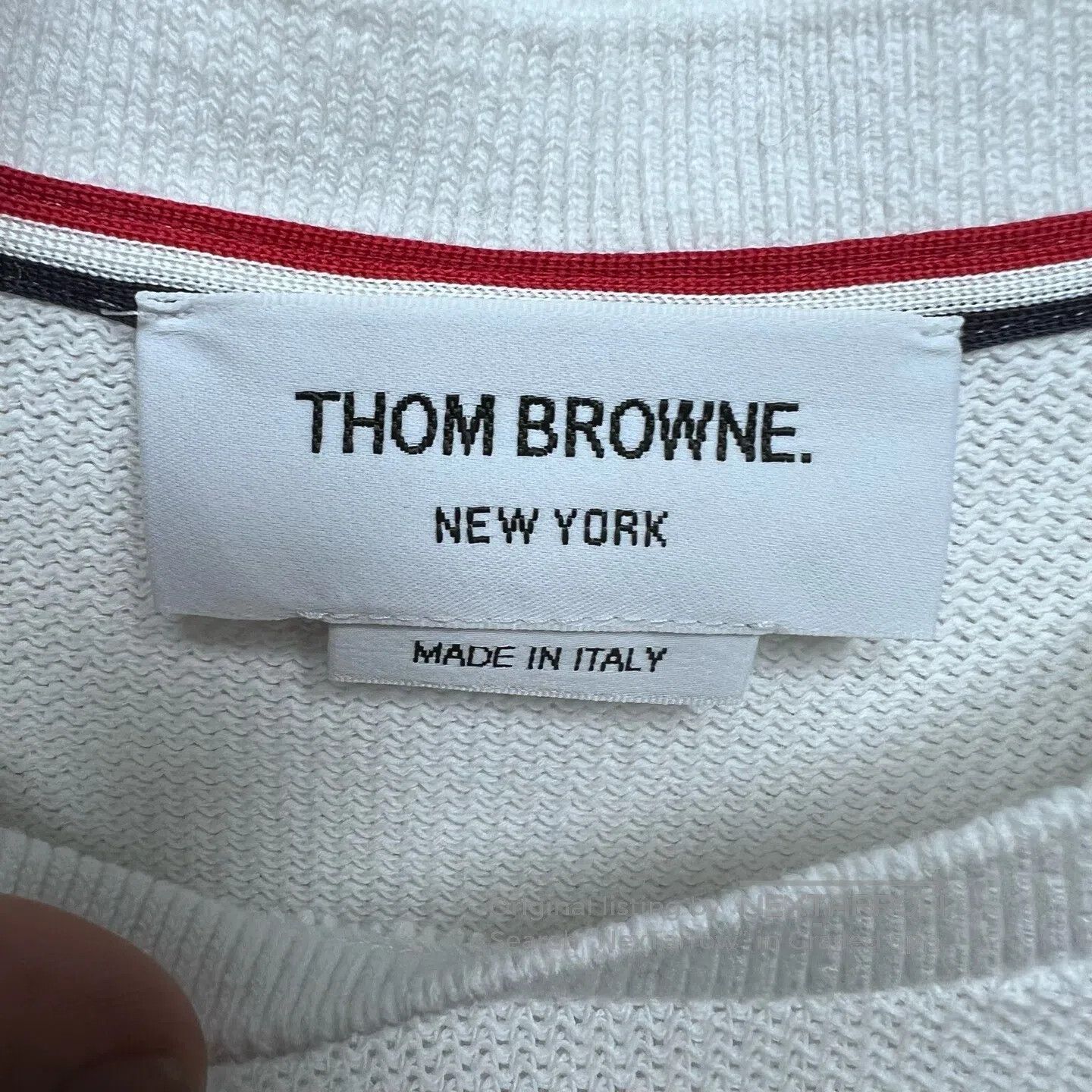 Thom Browne Thom Browne SIZE2 SS23 Striped White Knit Short-Sleeved T-s Size M / US 6-8 / IT 42-44 - 3 Thumbnail