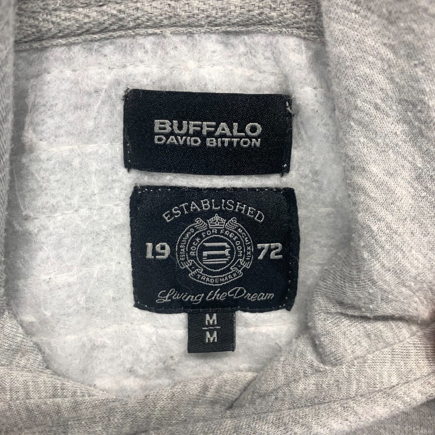 Buffalo David Bitton Buffalo David Bitton Hoodie Mens Medium Gray Zip Pockets Fleece Lining Active Regular Pullover Logo Size US M / EU 48-50 / 2 - 5 Thumbnail
