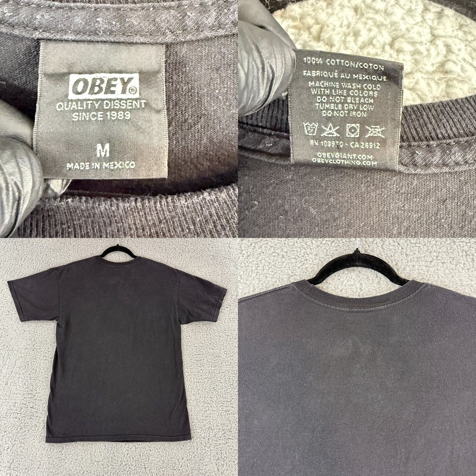 Obey OBEY Young & Misled T Shirt Mens M Black Graphic Knit Cotton Crew Neck Short Sleeve Skate Streetwear Casual Logo City Classic Designer Mens Size US M / EU 48-50 / 2 - 8 Thumbnail