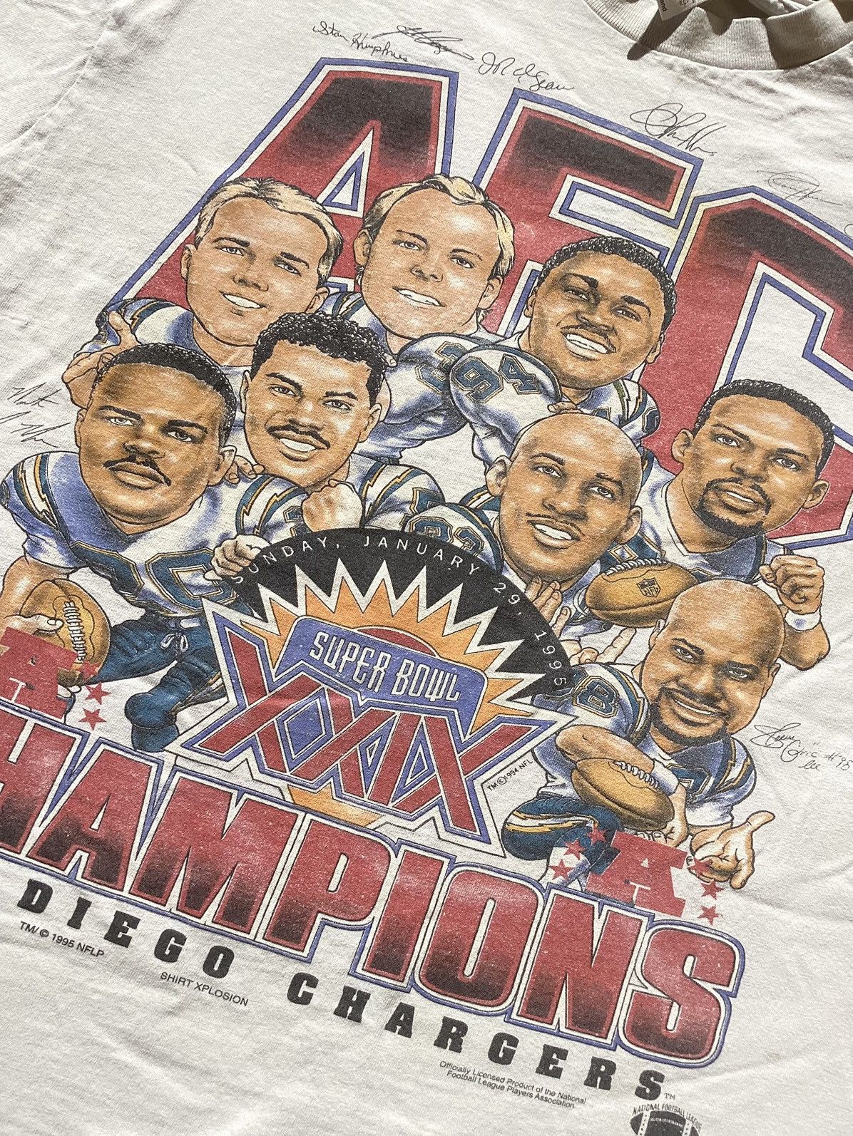 Tultex Vintage ‘95 AFC champions San Diego Chargers bobble head Tee Size US XL / EU 56 / 4 - 3 Thumbnail