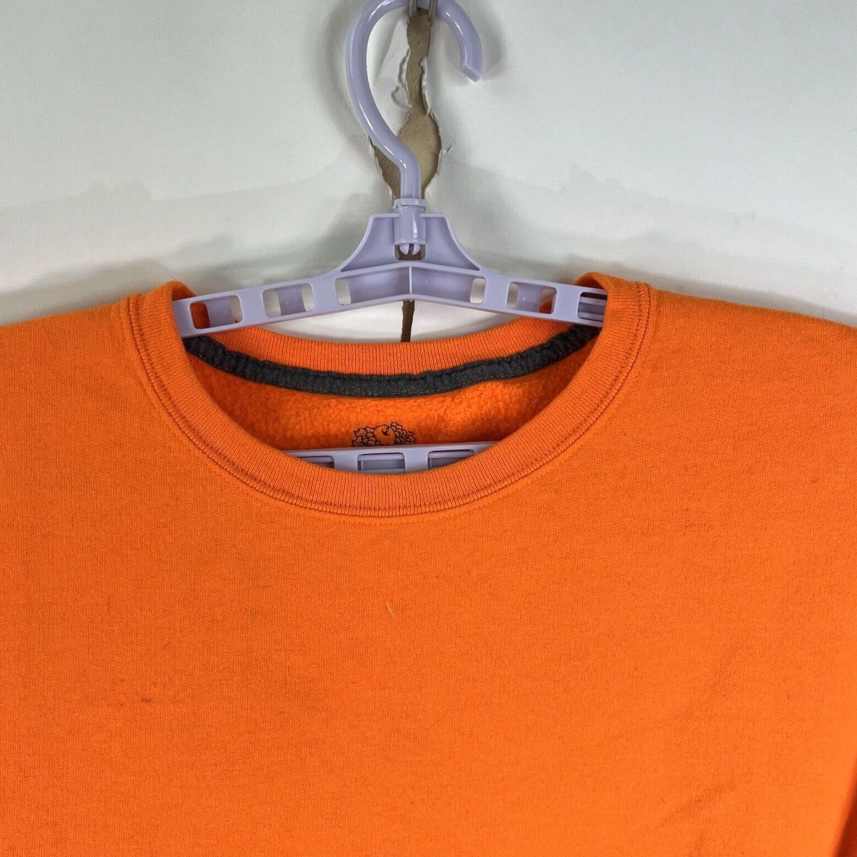 Fruit Of The Loom Blaze Orange Sweatshirt Mens XL Fruit of the Loom Crew Neck Long Sleeve Classic Hunting Size US XL / EU 56 / 4 - 2 Thumbnail