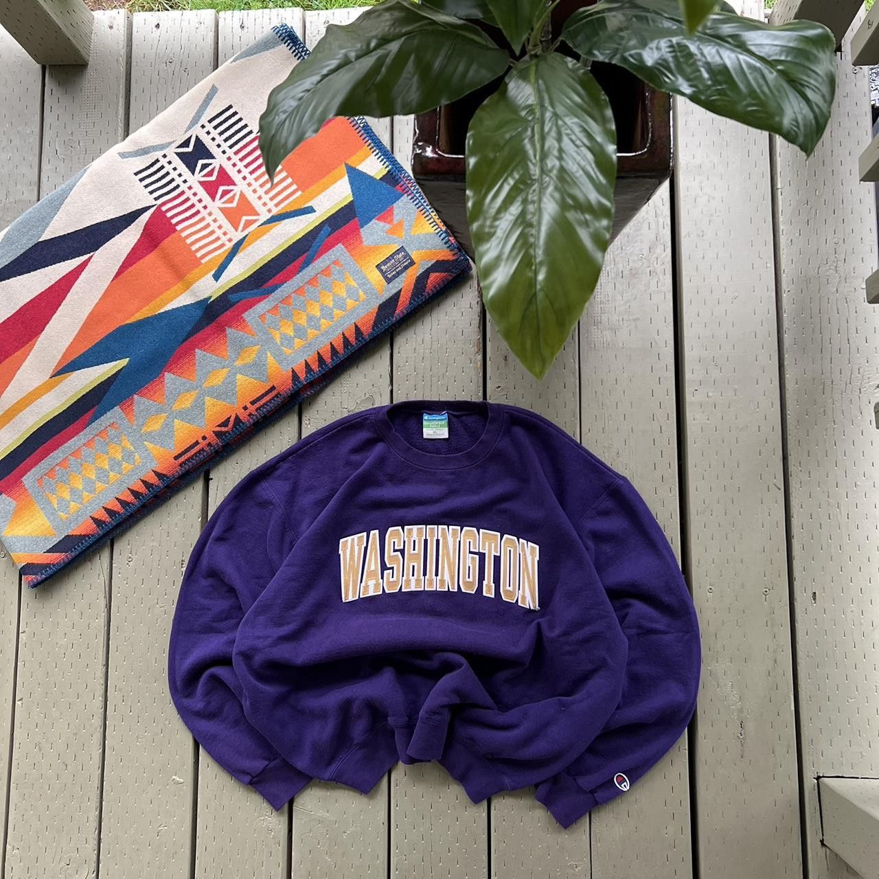 Champion × Vintage Vintage 90s Washington Huskies University Sweatshirt Size US XL / EU 56 / 4 - 4 Thumbnail