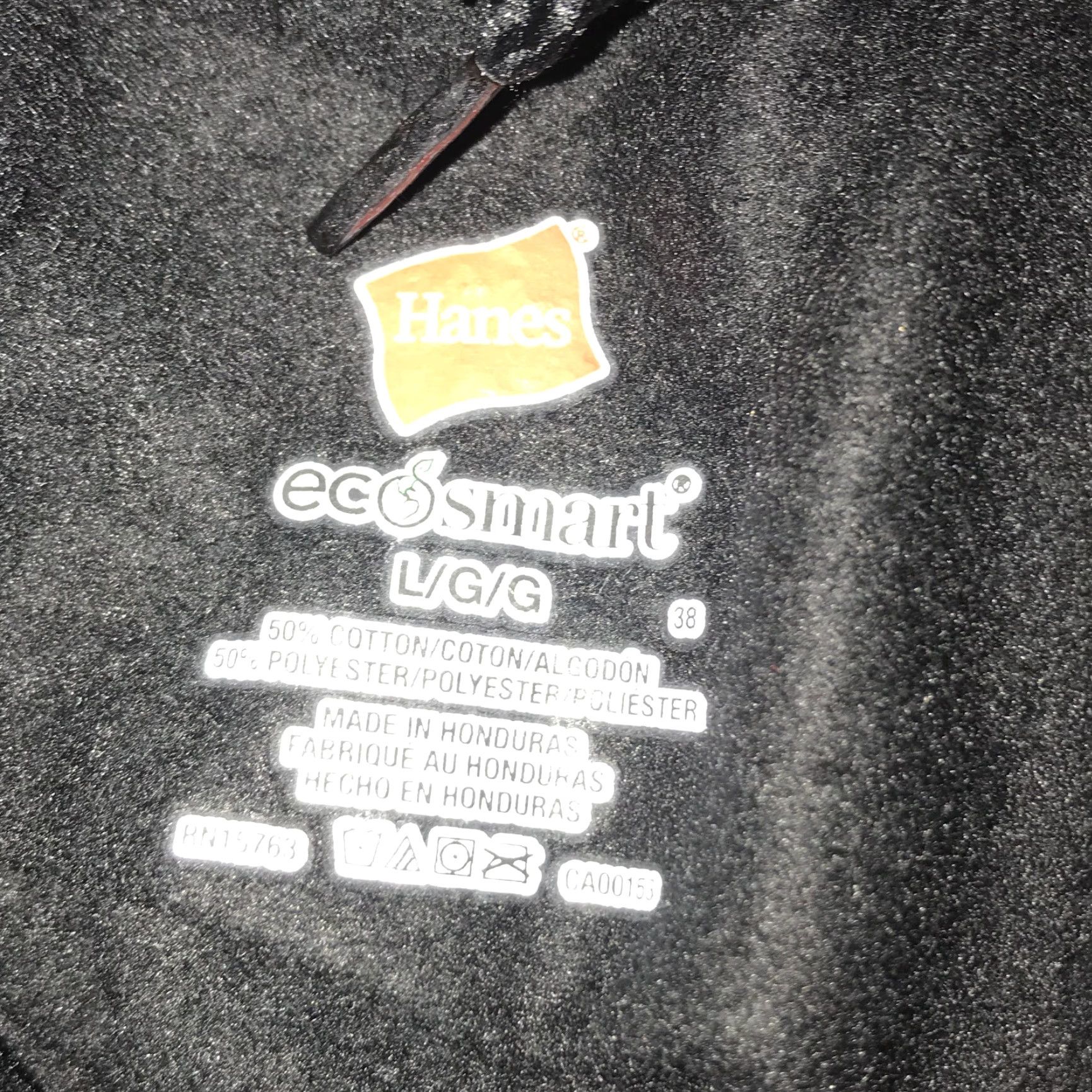 Hanes Hanes Ecosmart Mens Regular Long Sleeves Casual Black Pullover Hoodie Size Large Size US L / EU 52-54 / 3 - 5 Thumbnail