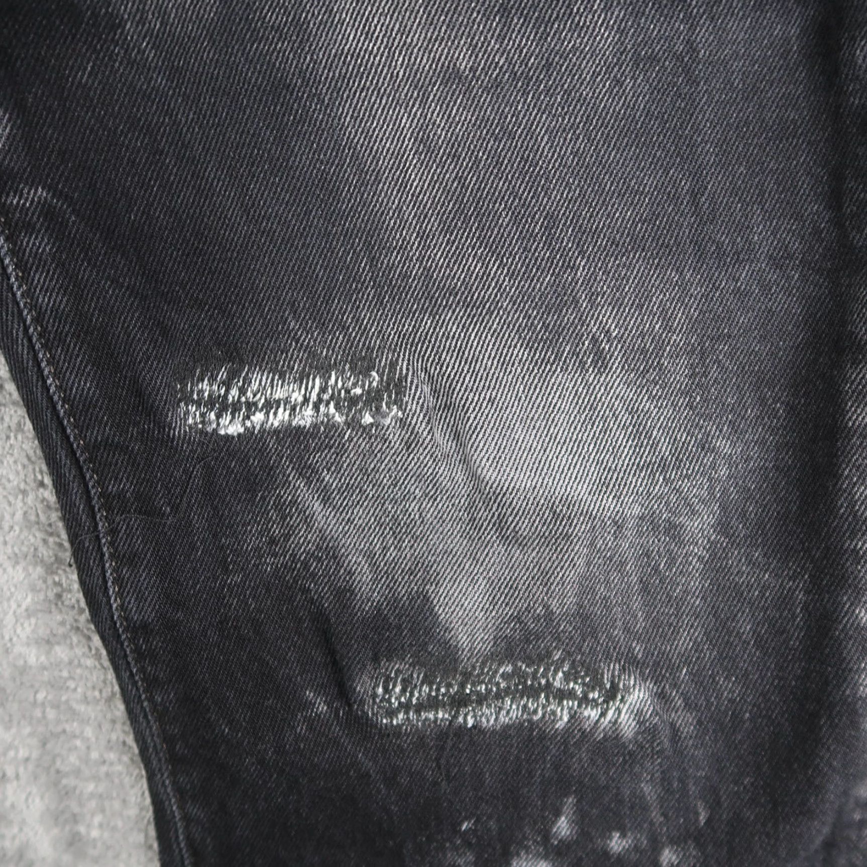 Levi's VINTAGE Levi's 501 Jeans Women's 29 Black Distressed Raw Hem High Rise Classic Fit Size 29" - 6 Thumbnail