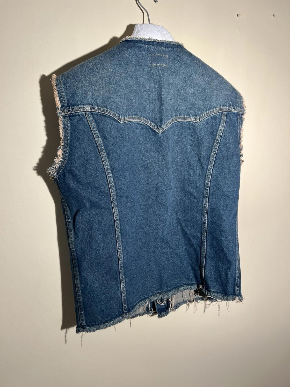 Saint Laurent Paris Saint Laurent Paris Raw Edged Denim Vest XL Size US XL / EU 56 / 4 - 5 Thumbnail