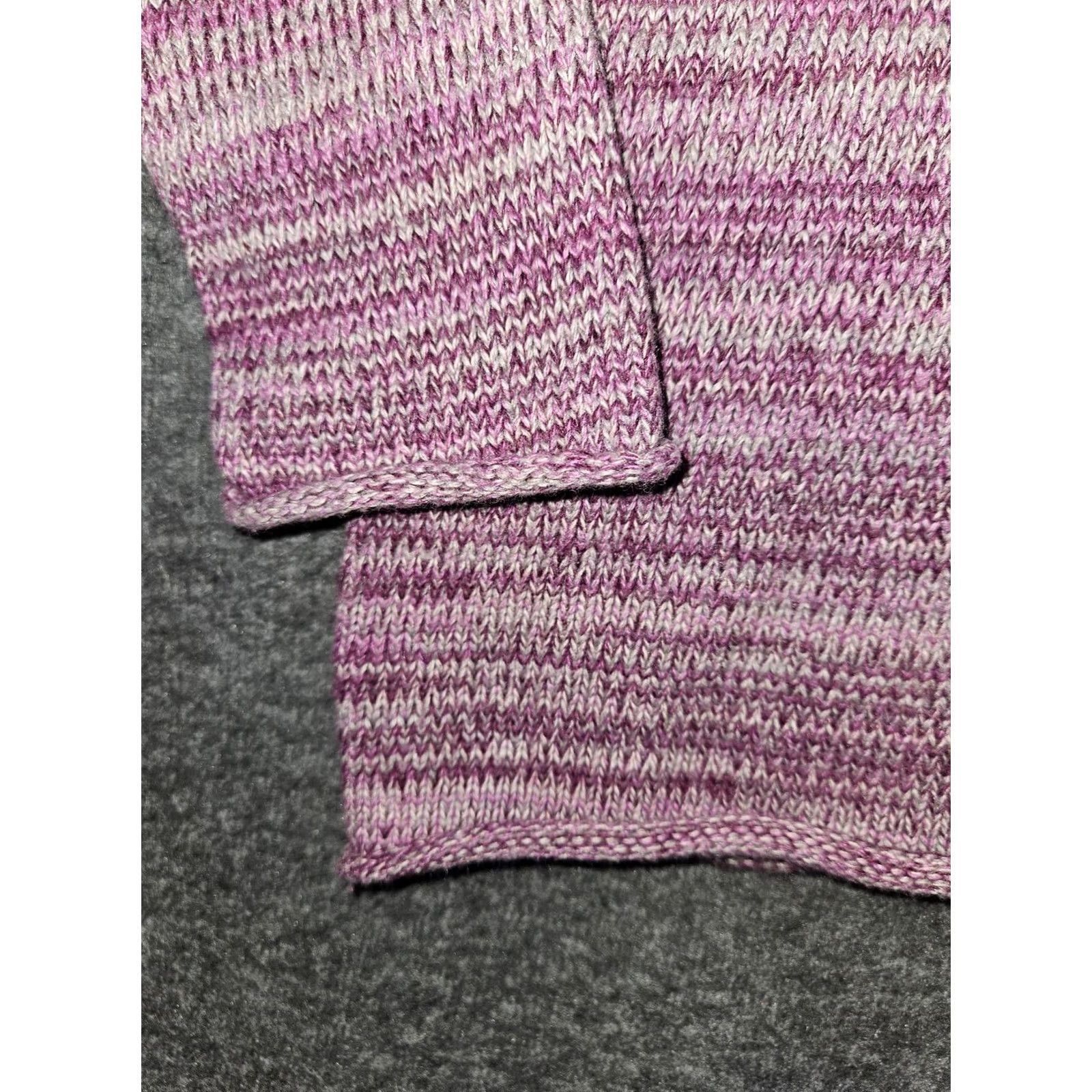 Vintage Columbia Sweater Womens Medium Purple Striped Turtleneck Knit Stretch Casual Size M / US 6-8 / IT 42-44 - 5 Thumbnail