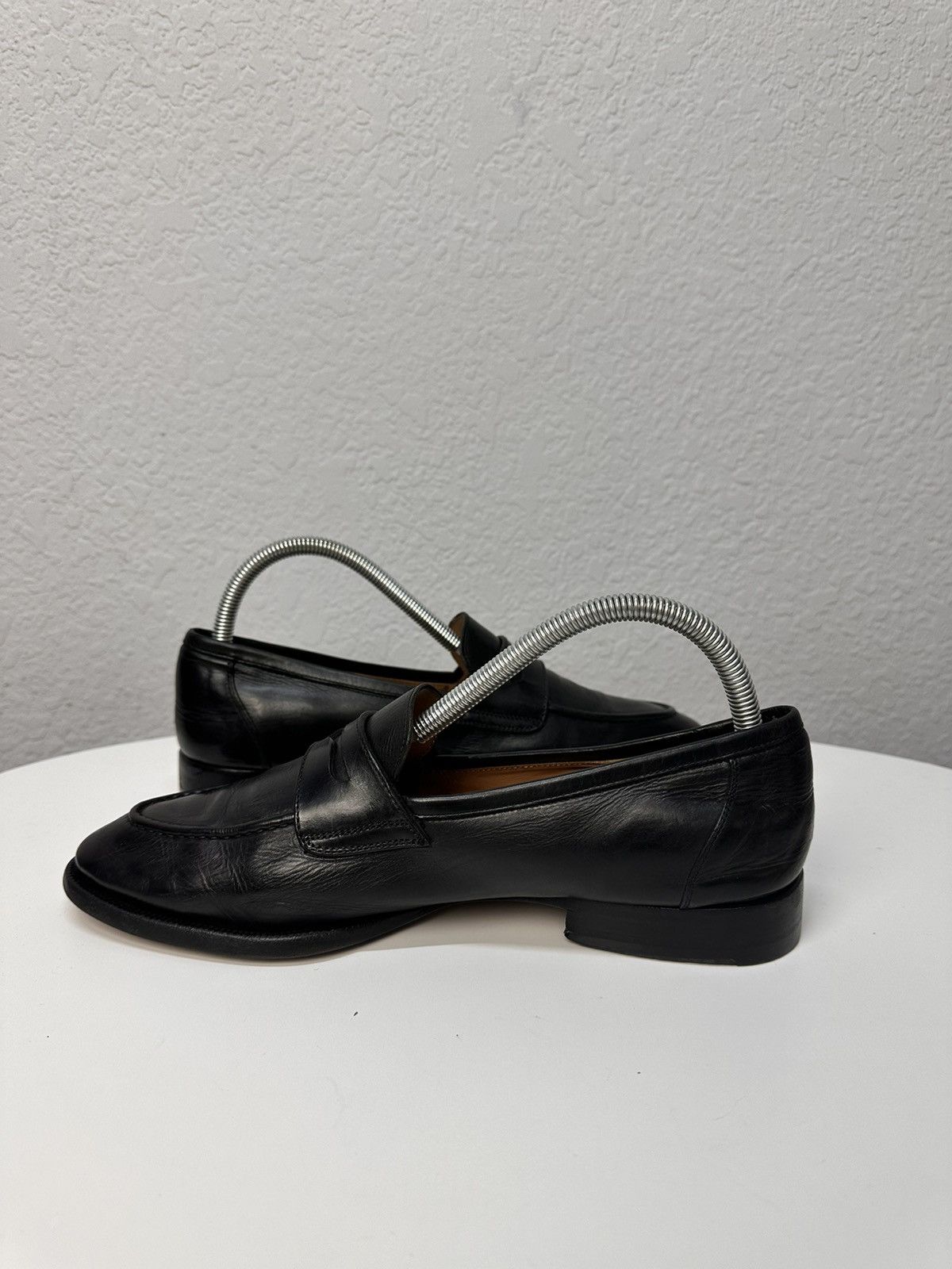 Silvano Sassetti Silvano Sassetti Shoes Blac Leather Loafers Italy Handmade Size US 7 / EU 40 - 5 Thumbnail