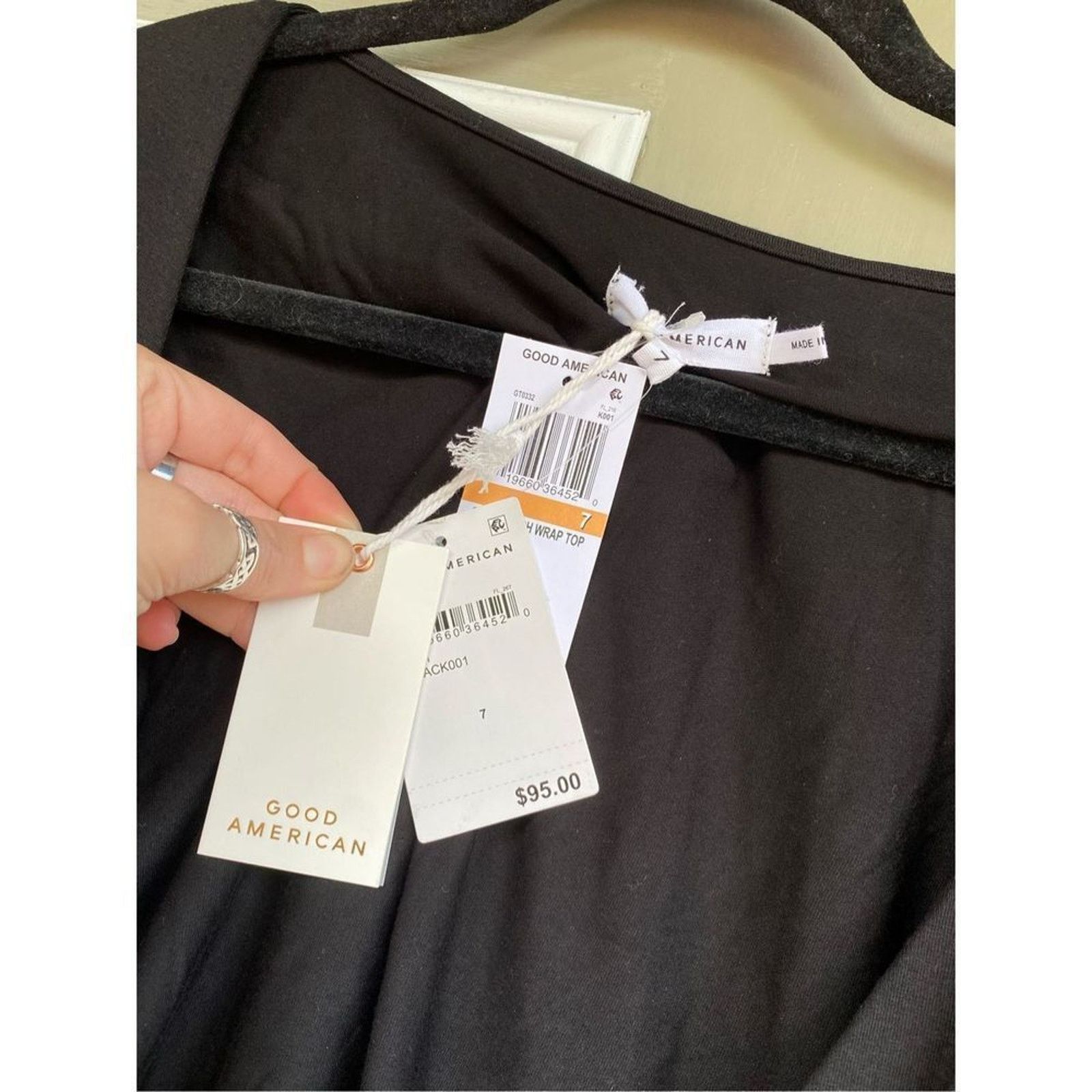 Good American Good American NWT Black Wrap Top , Size 7 (4XL), MSRP $95 Size 4XL / US 24-26 - 5 Thumbnail