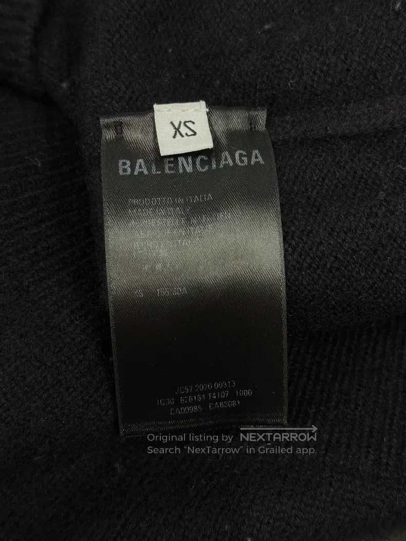 Balenciaga Balenciaga Black letter sweater knitted sweater long sleev Size US XS / EU 42 / 0 - 5 Thumbnail