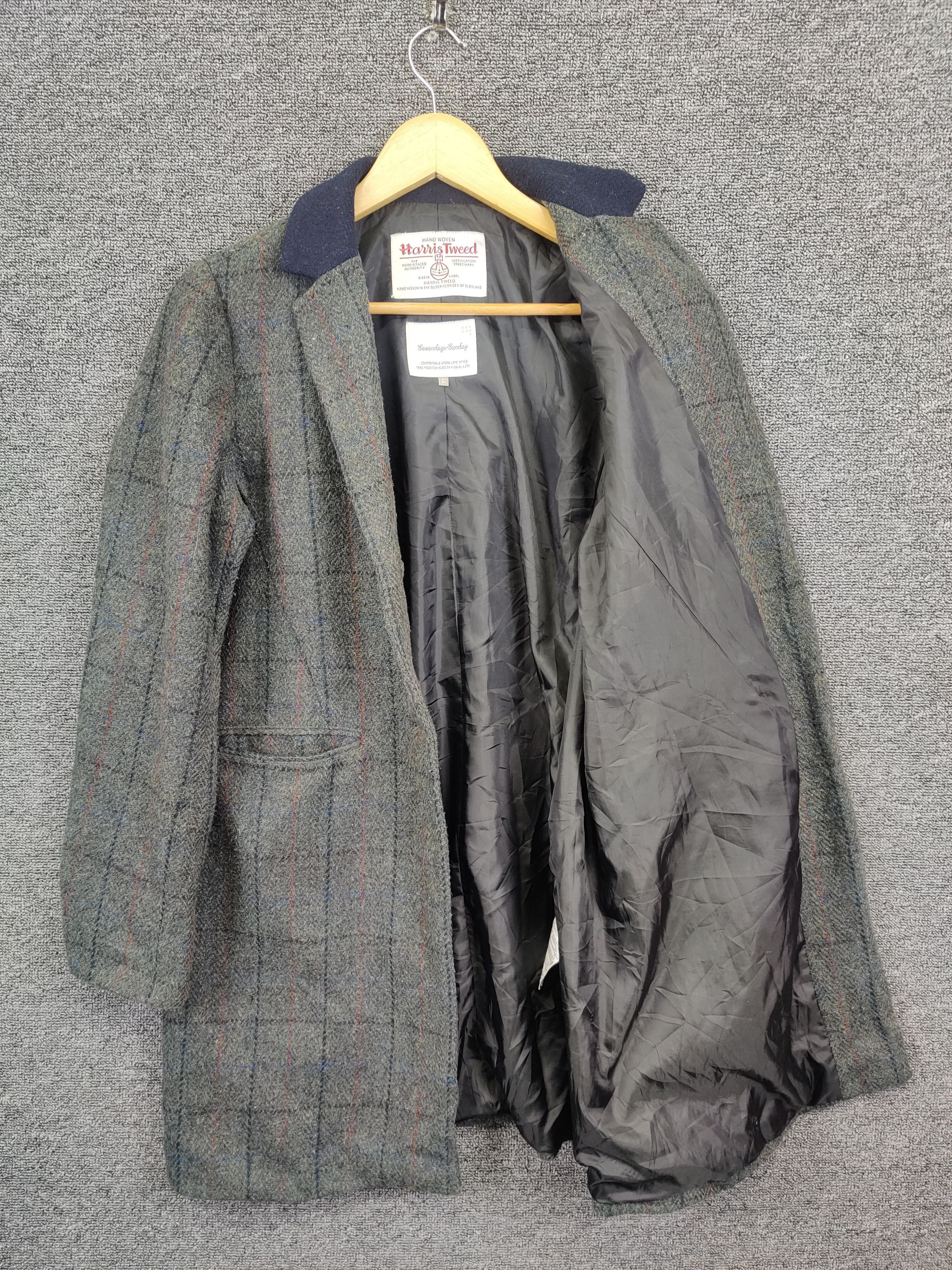 Harris Tweed Harris Tweed x Sevendays Sundays Shadow Plaid Wool Coat Size US L / EU 52-54 / 3 - 7 Thumbnail