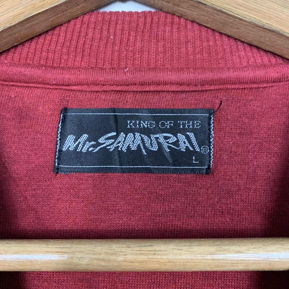 Japanese Brand Japanese Brand Mr Samurai Crewneck Red Sweatshirt Size US L / EU 52-54 / 3 - 11 Thumbnail