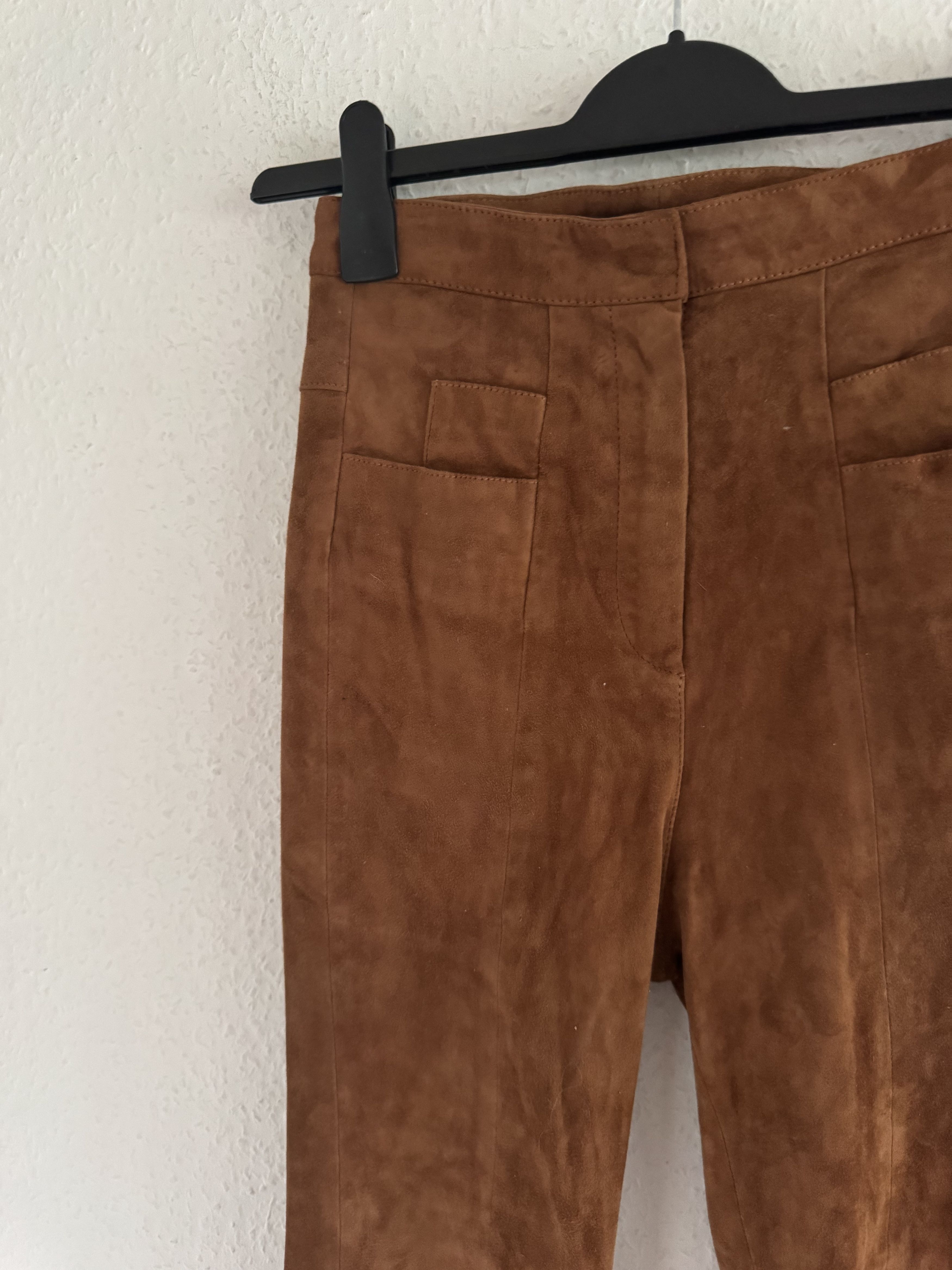 Balmain Suede High-Waist Trousers Size US 26 / EU 42 - 6 Thumbnail