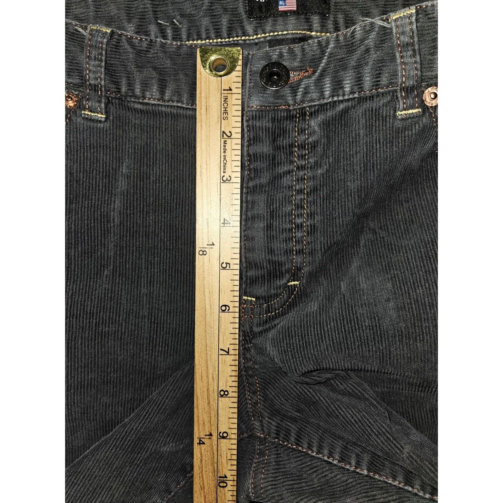 Polo Ralph Lauren Polo Jeans Co Ralph Lauren Pants Women's 10 Gray Corduroy Straight Leg Casual 90s Y2K Womens Size 32" / US 10 / IT 46 - 4 Thumbnail