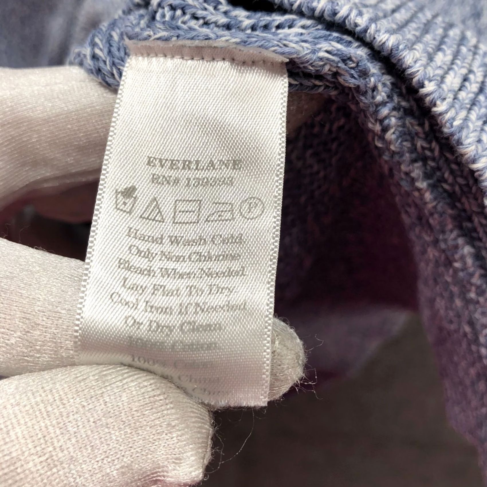 Everlane Everlane Lightweight Cotton Sweater Mens L Light Blue Heather Crewneck Easy Care Cotton Knit Pullover Casual Winter/Fall Mens Regular Fit Size US L / EU 52-54 / 3 - 6 Thumbnail