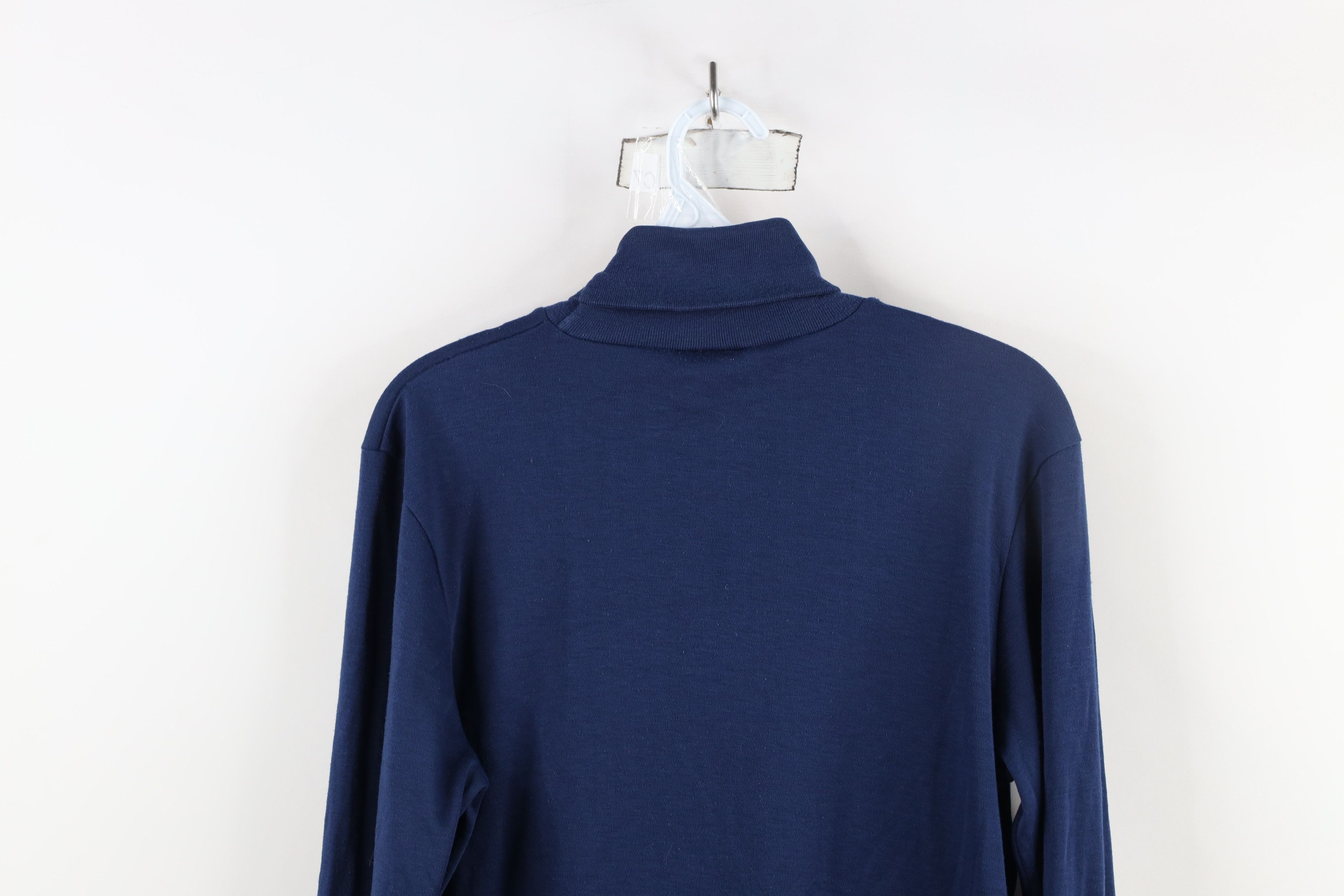 Vintage Vintage 70s Streetwear Knit Turtleneck T-Shirt Blue USA Size US S / EU 44-46 / 1 - 10 Thumbnail