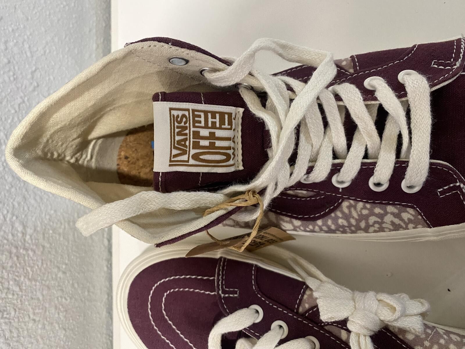 Vans Vans Eco Theory High-Top Sneakers - Burgundy and Cream Size US 10 / EU 43 - 2 Thumbnail