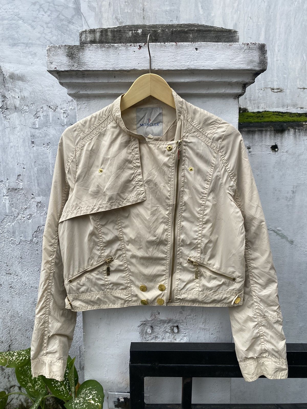 image of Moncler Lightweight Jacket in Beige, Women's (Size Medium)