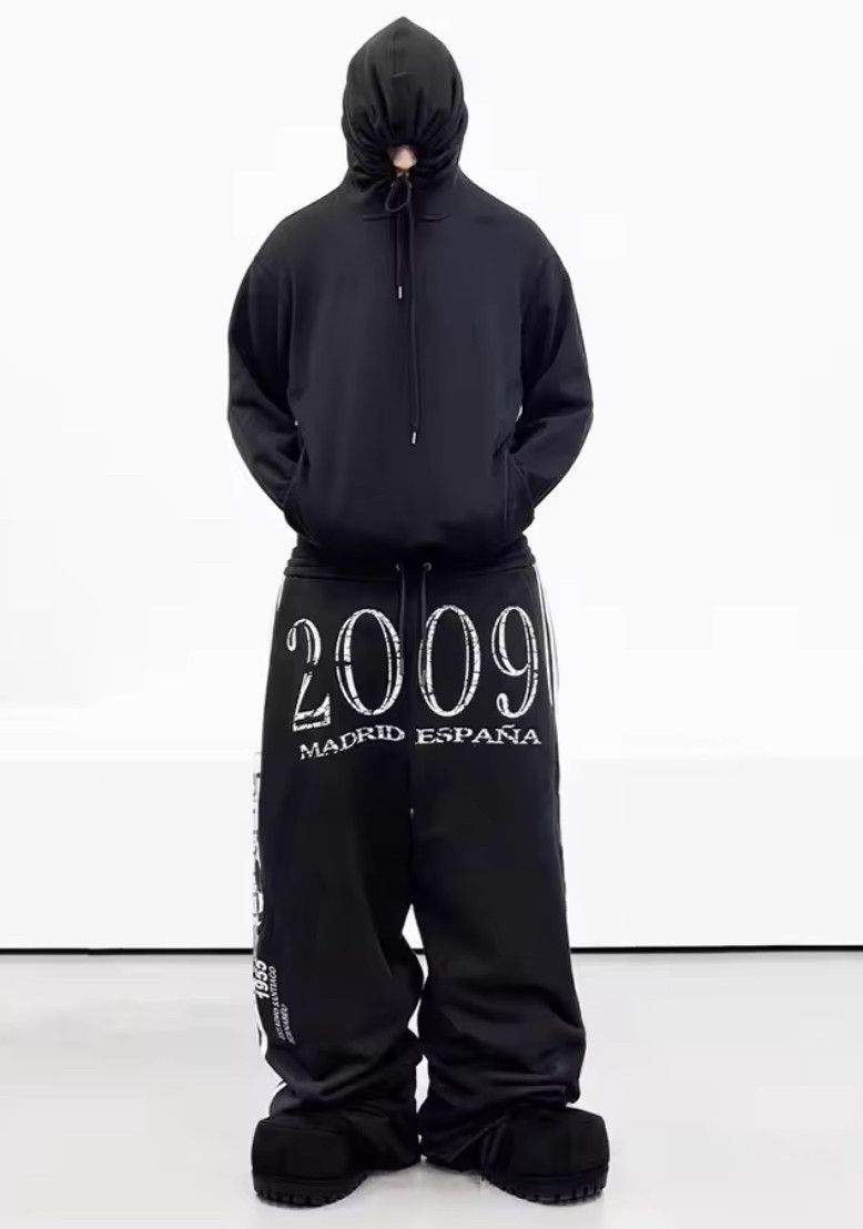Other American street retro stripes letter hip-hop sweatpants Size US 35 - 4 Thumbnail