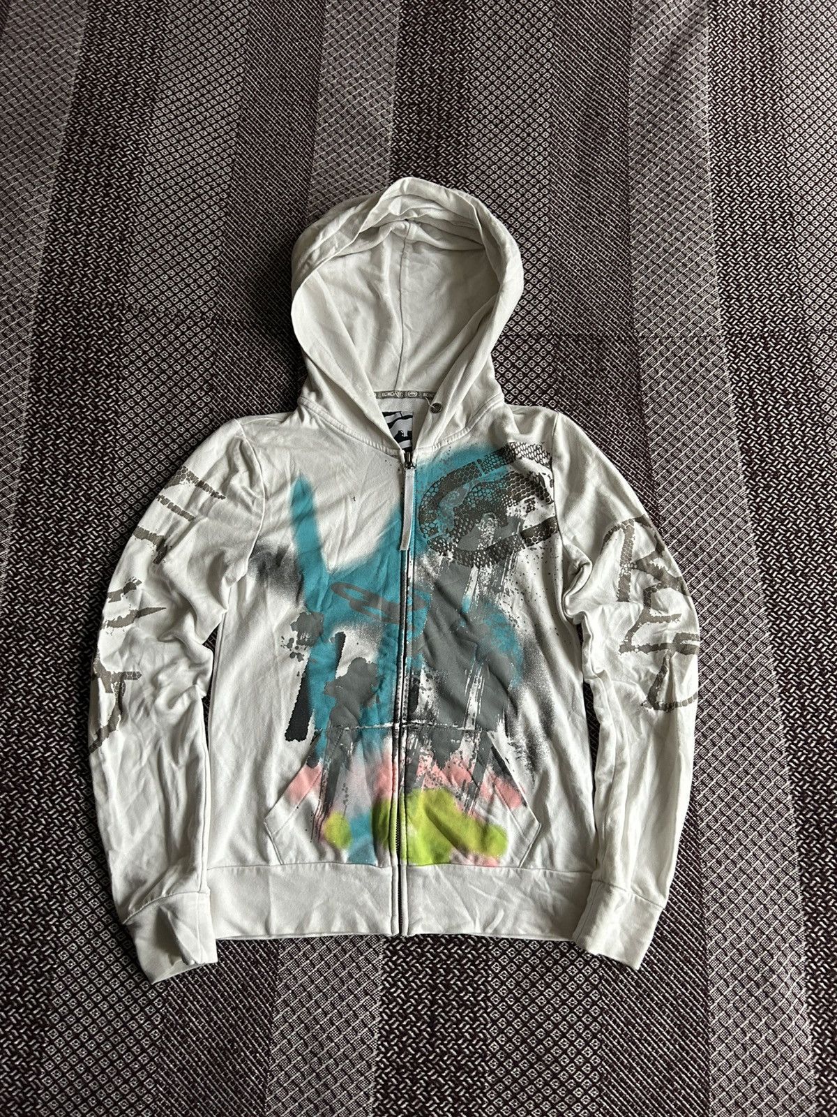 Ecko Unltd. Y2K Graphic Print Ecko Unltd Women Zip Hoodie Streetwear XS Size XS / US 0-2 / IT 36-38 - 1 Thumbnail