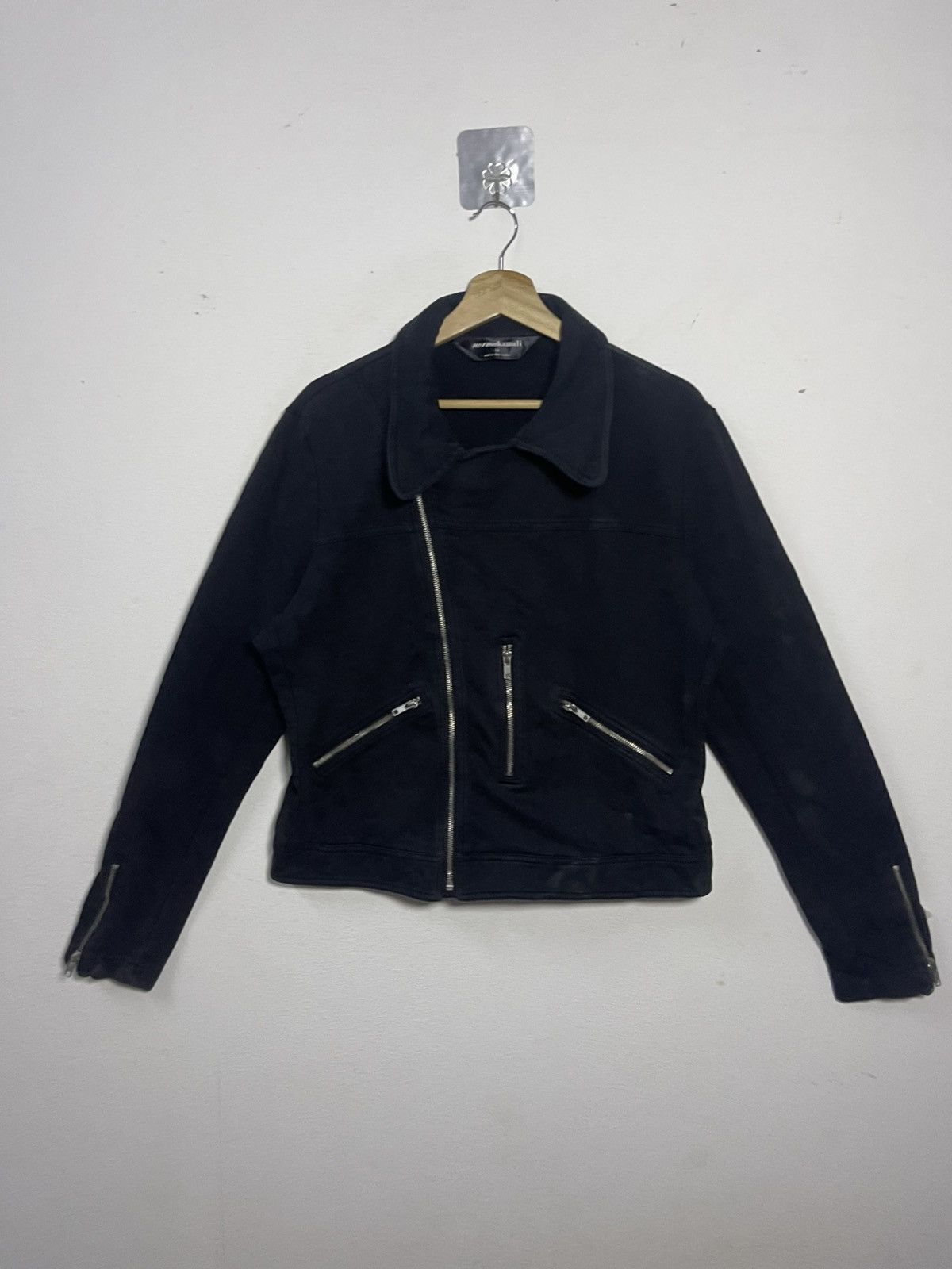 Norma Kamali Norma Kamali Black Moto Jacket Size L / US 10 / IT 46 - 2 Thumbnail