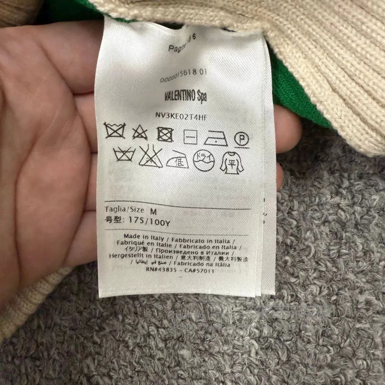Valentino Valentino White Green Knit Zip Jacket. Size US M / EU 48-50 / 2 - 4 Thumbnail