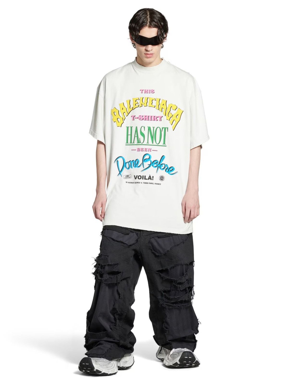 Balenciaga o1in1g0326 Not Been Done T-Shirt Oversized in White Size US M / EU 48-50 / 2 - 1 Preview