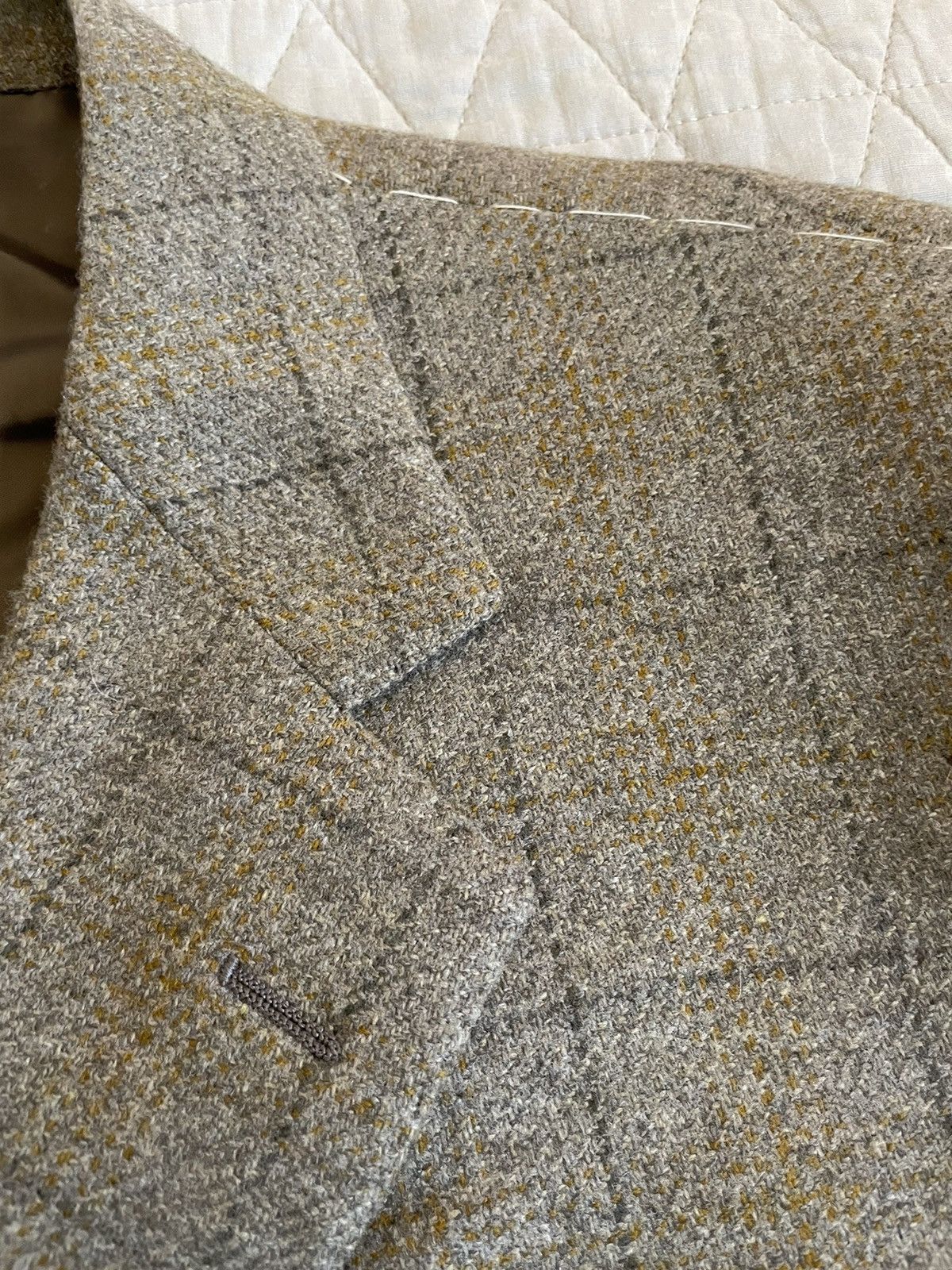 Faconnable × Vintage Windowpane Check Cashmere Blend Jacket Size 48R - 3 Thumbnail