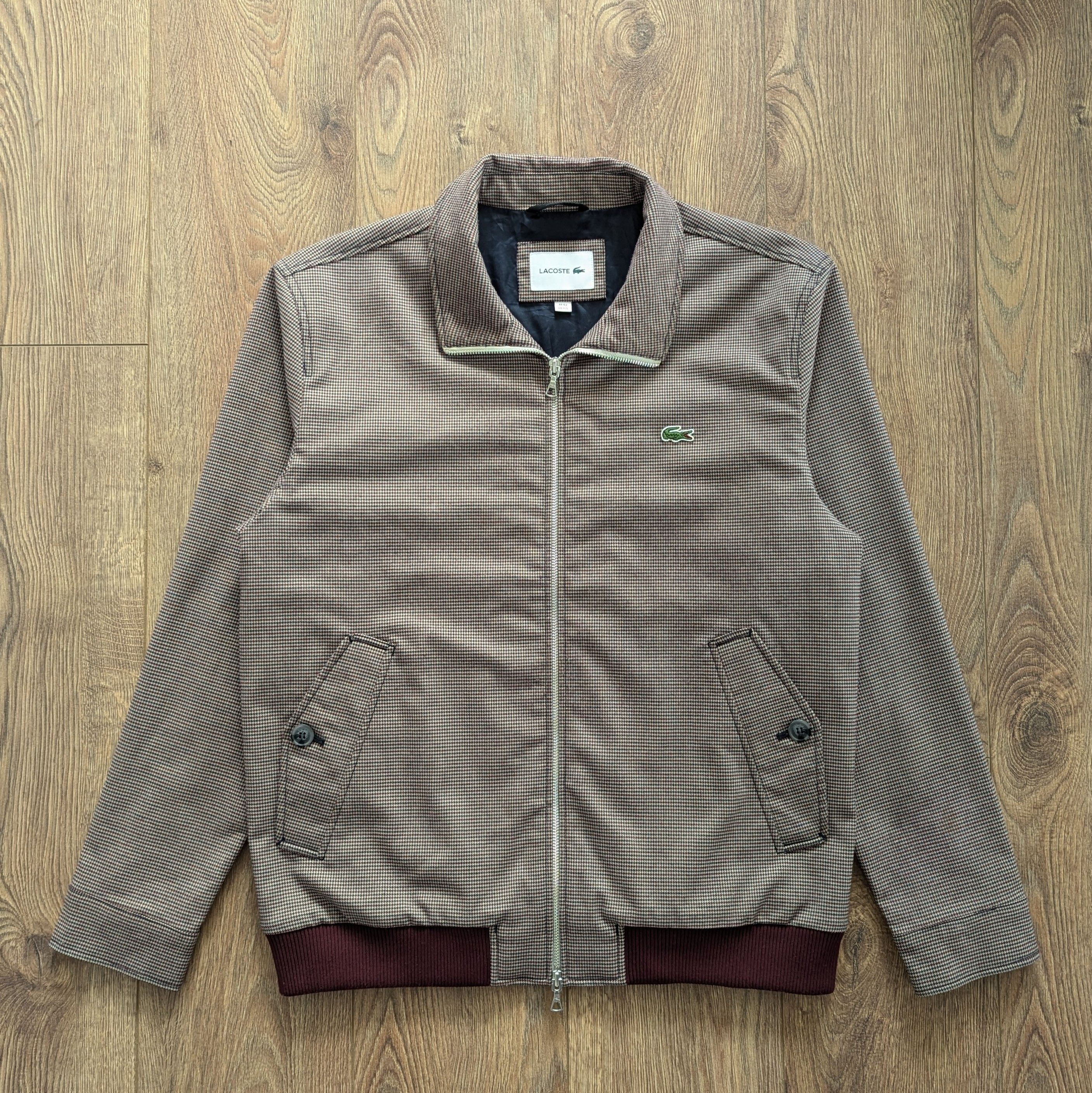 Lacoste Lacoste Houndstooth Zip Bomber Jacket Size M/L Luxury Brand Size US M / EU 48-50 / 2 - 22 Thumbnail