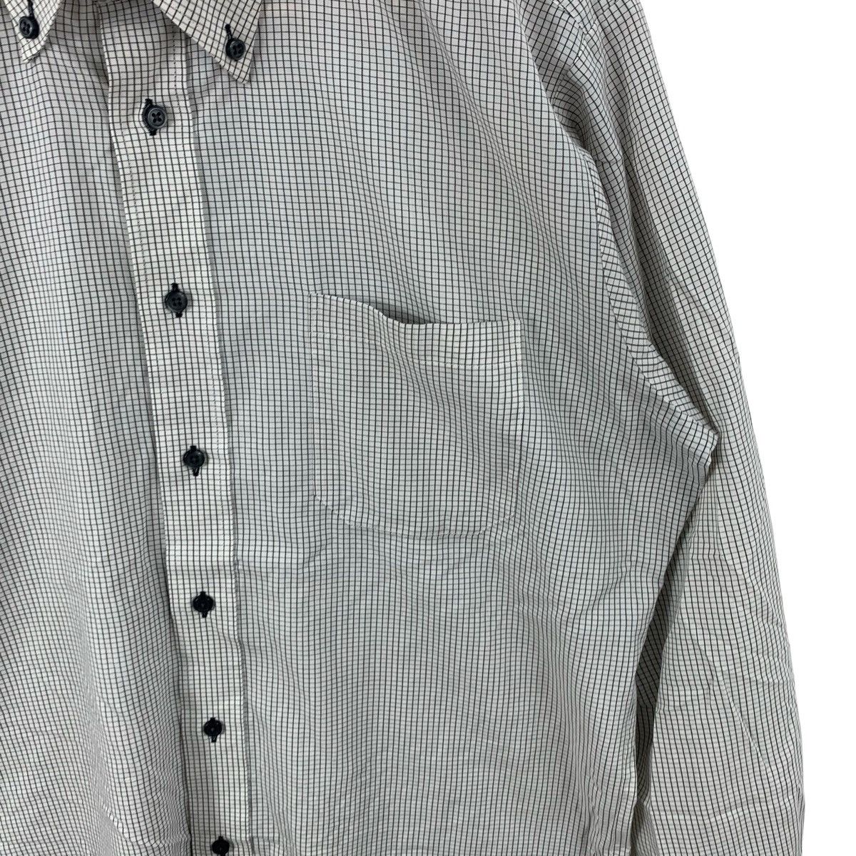 Vintage Vintage Minimal Micro Check Button Down Shirt Grid Pattern Size US L / EU 52-54 / 3 - 7 Thumbnail