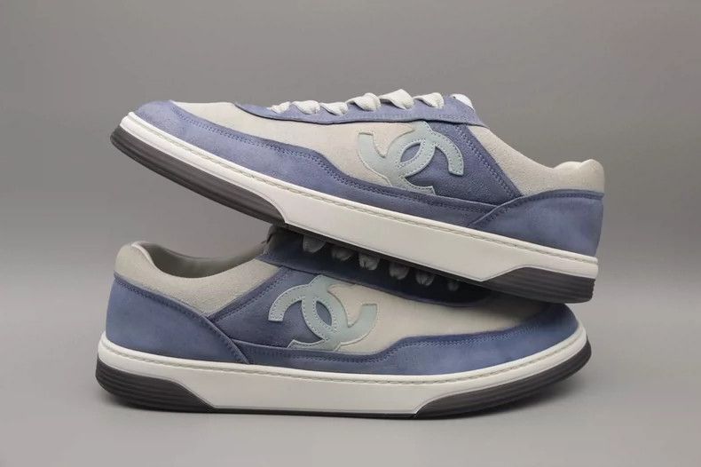 Chanel chanel blue and white suede low-top sneakers Size US 10 / EU 43 - 3 Thumbnail