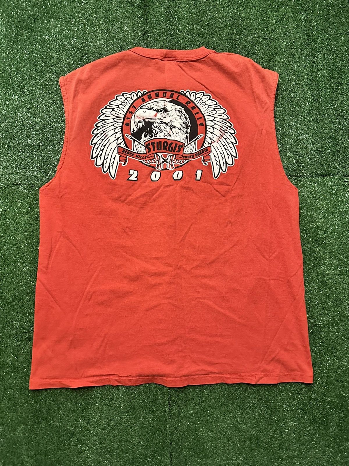 Jerzees Vintage 2001 Sturgis Motorcycle Biker Rally Tank Top Size L Size US L / EU 52-54 / 3 - 5 Thumbnail