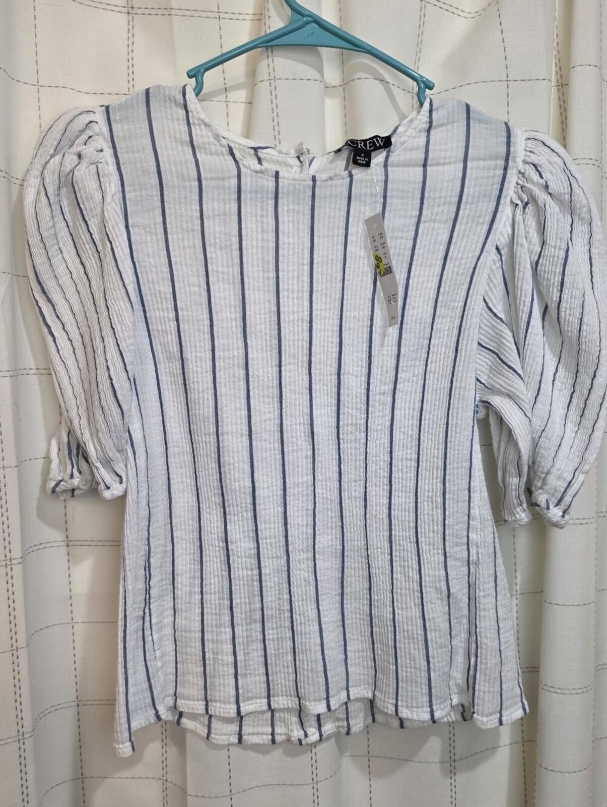 J.Crew J Crew Puff-sleeve top in sheer gauze Size S / US 4 / IT 40 - 2 Thumbnail