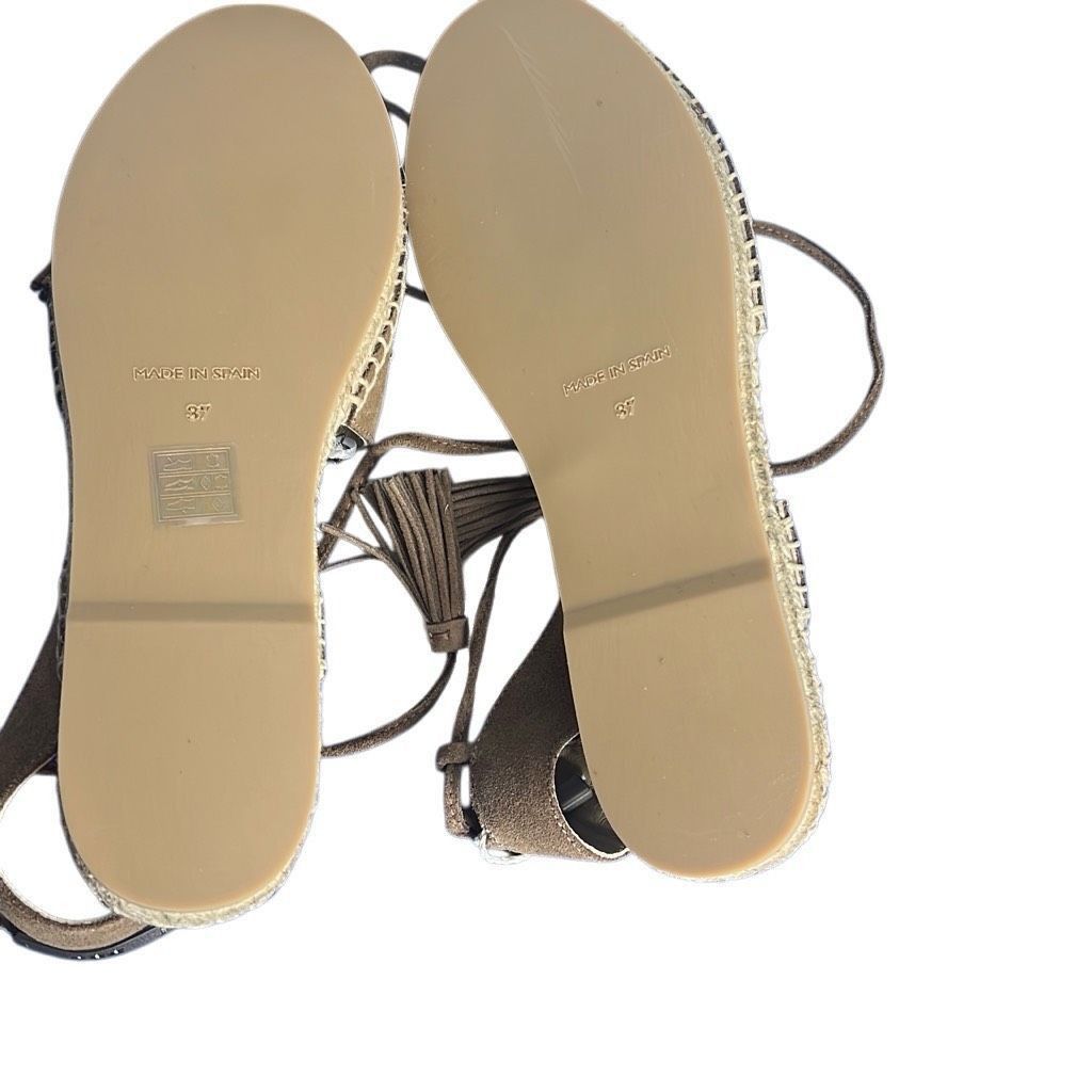 Loro Piana NIB Peserico Beige Suede Espadrilles Size US 6.5 / IT 36.5 - 14 Thumbnail