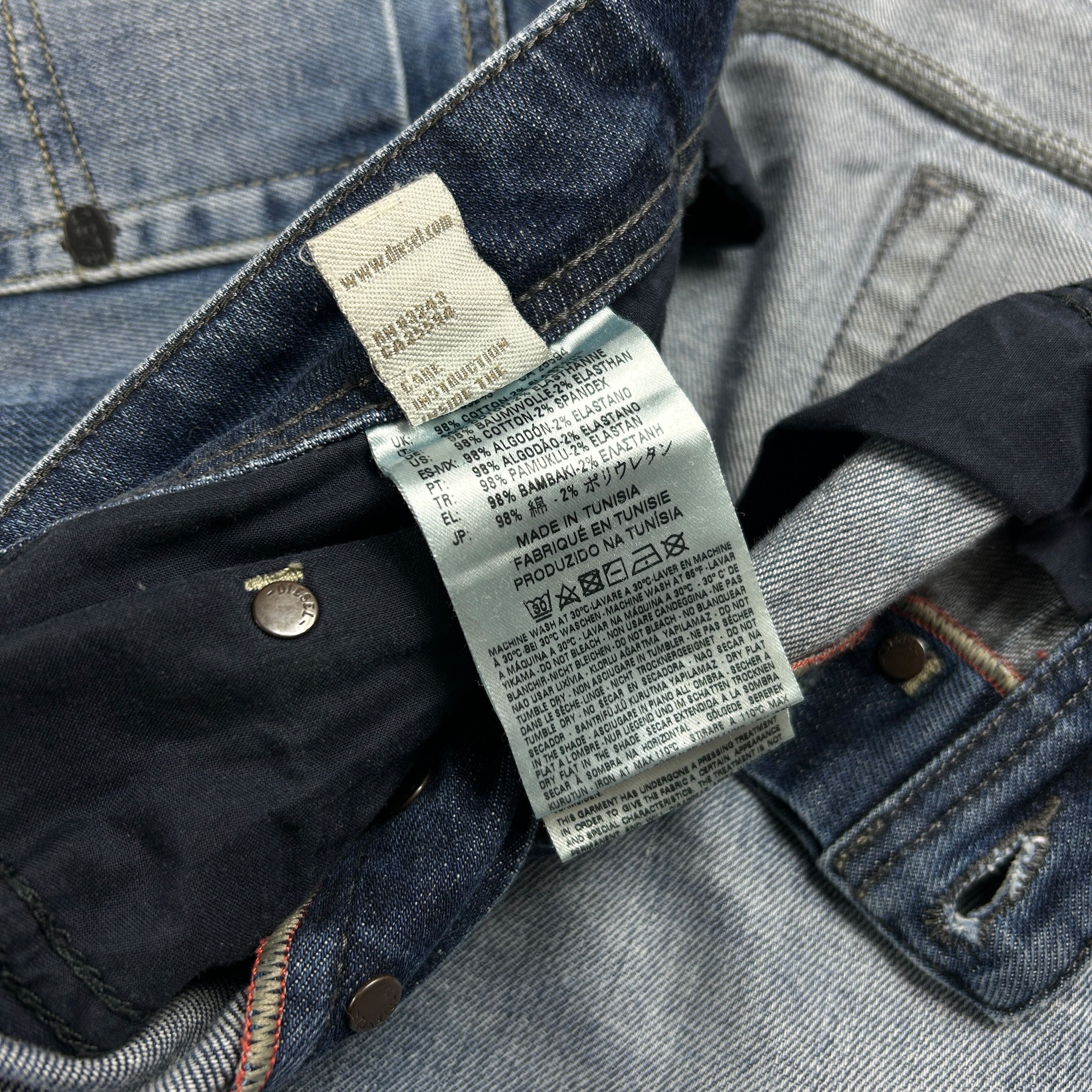 Diesel Diesel Safado Regular Straight Stretch Blue Denim W33L34 Size US 33 - 8 Thumbnail