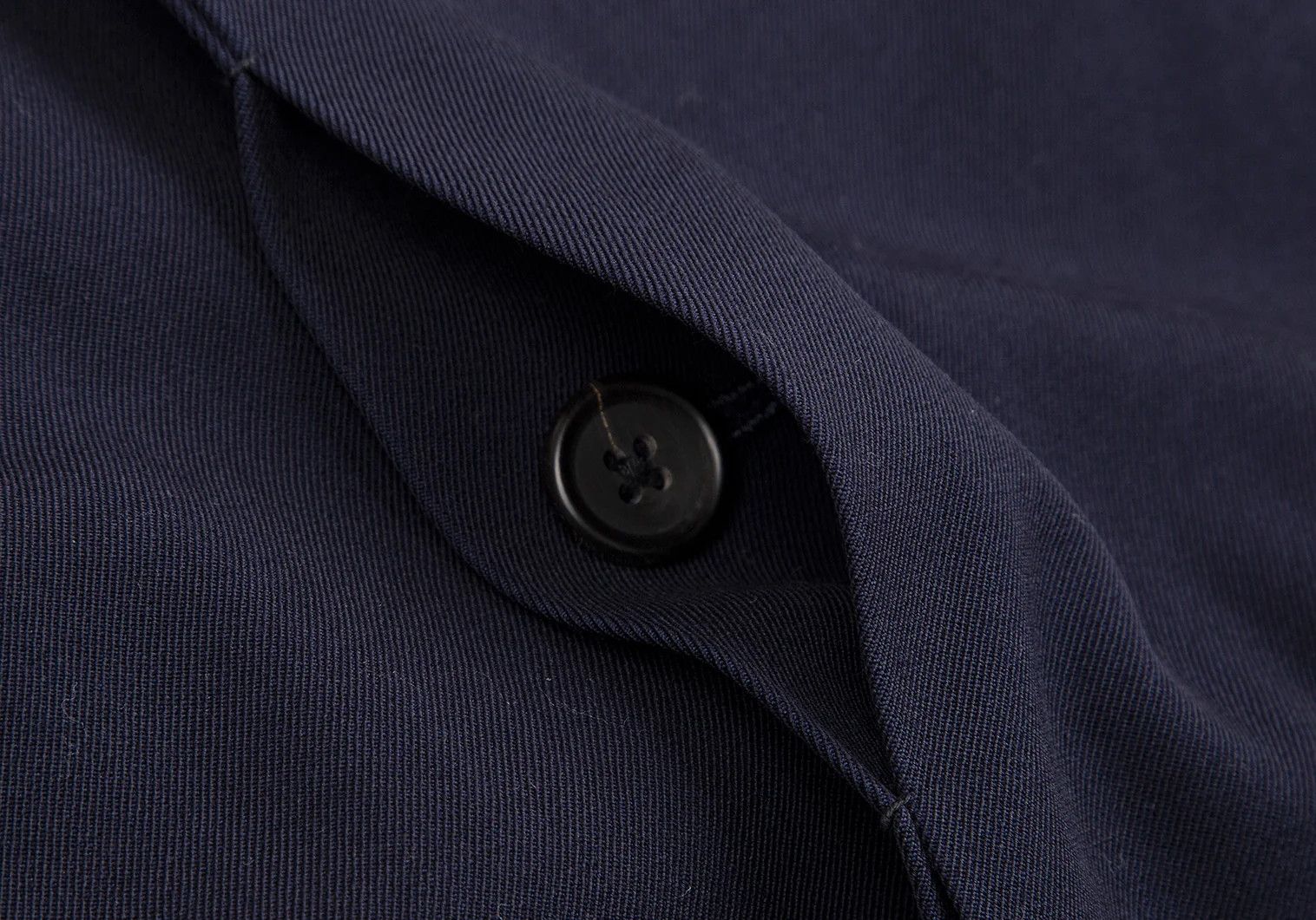 Yohji Yamamoto Yohji Yamamoto Wool Cotton Gabardine Jacket Navy M Size US M / EU 48-50 / 2 - 9 Thumbnail
