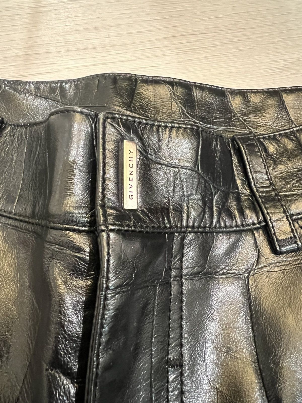 Givenchy Givenchy Croc Embossed Leather Pants Size US 32 / EU 48 - 5 Thumbnail