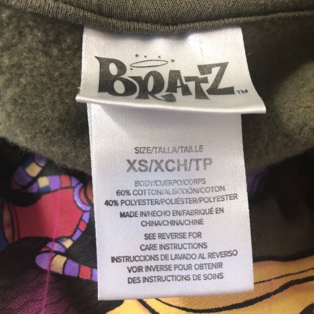 Vintage Y2K Bratz cotton oversized sweatshirt green patchwork XS Size XS / US 0-2 / IT 36-38 - 8 Thumbnail
