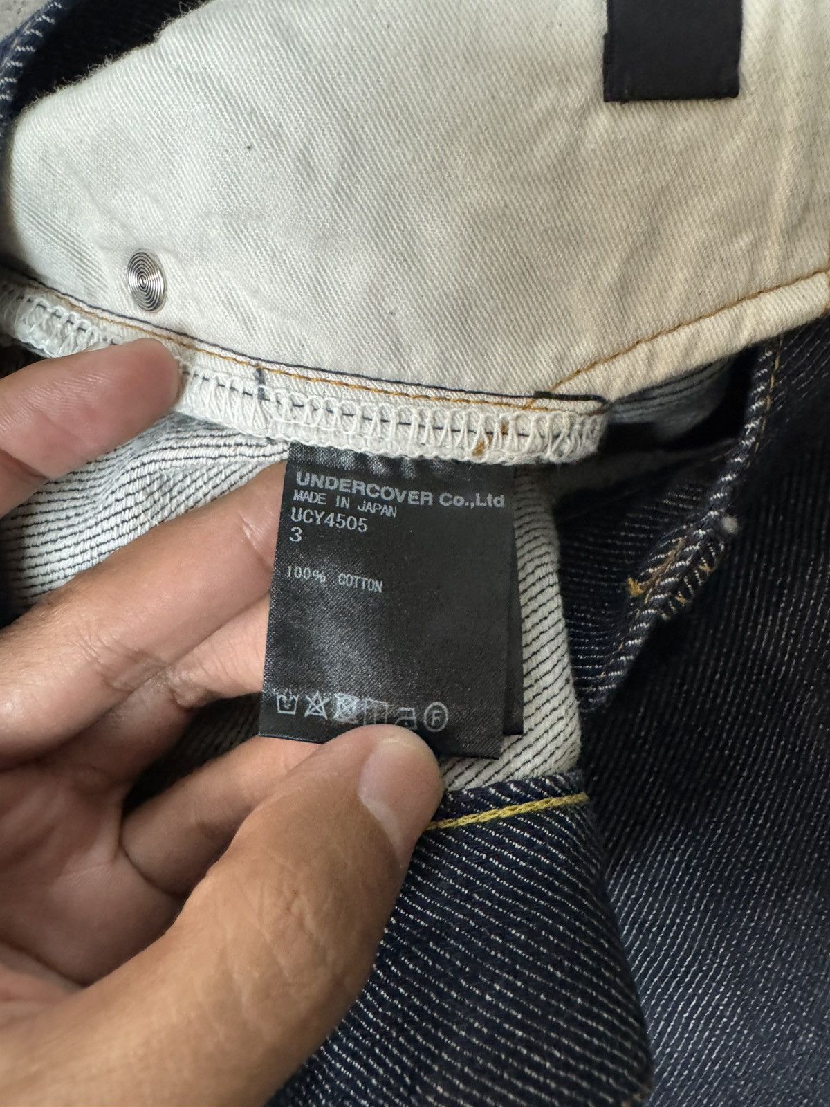 Undercover UNDERCOVER BLUE JEANS WITH CHAIN STITCHING Size US 31 - 11 Thumbnail