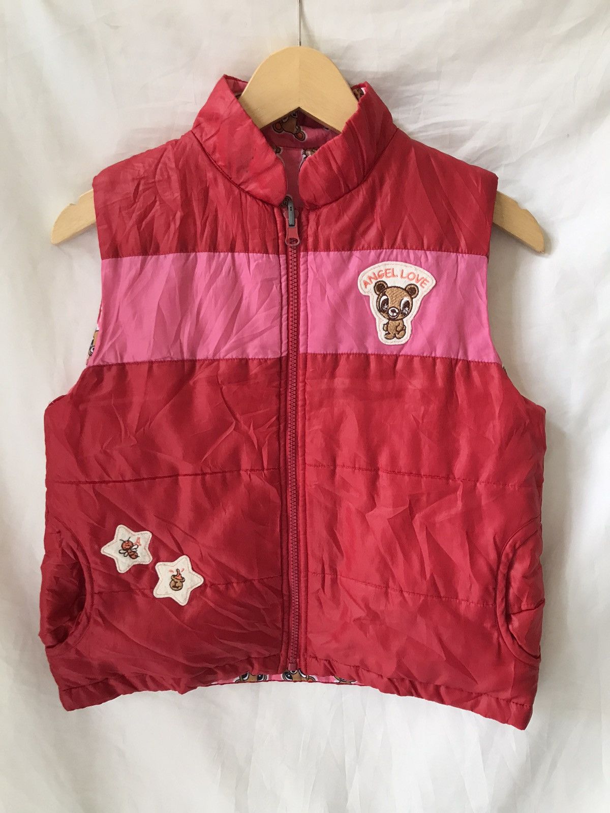Hysteric Glamour Angel Love Full Printed Reversible Vest Jacket Size US XXS / EU 40 - 2 Thumbnail