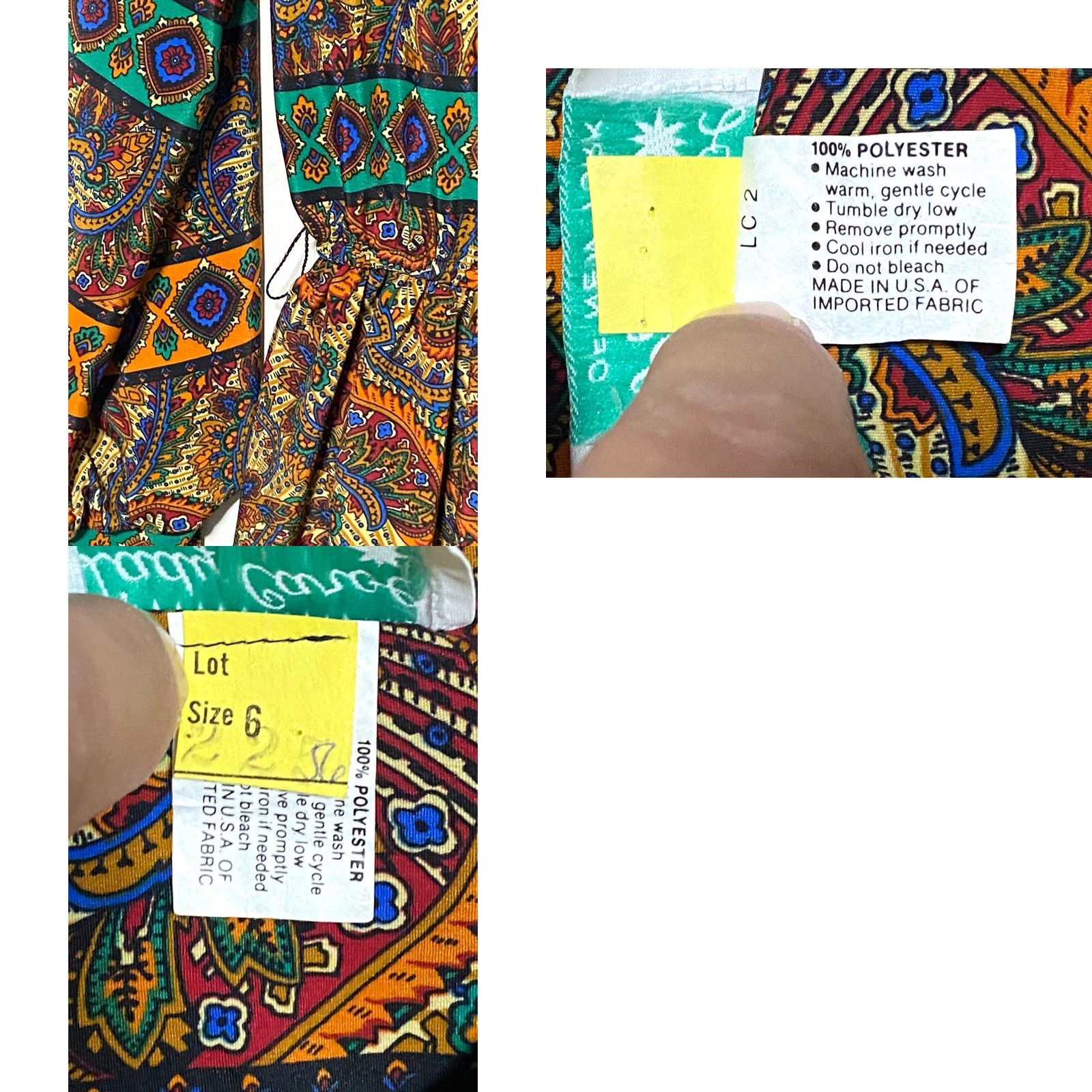 Etro VTG Lady Carol New York Paisley Pleated Dress Women 6P Secretary Retro Boho USA Shirt Dress Midi Multicolor Paisley 70s 80s Womens Size M / US 6-8 / IT 42-44 - 8 Thumbnail