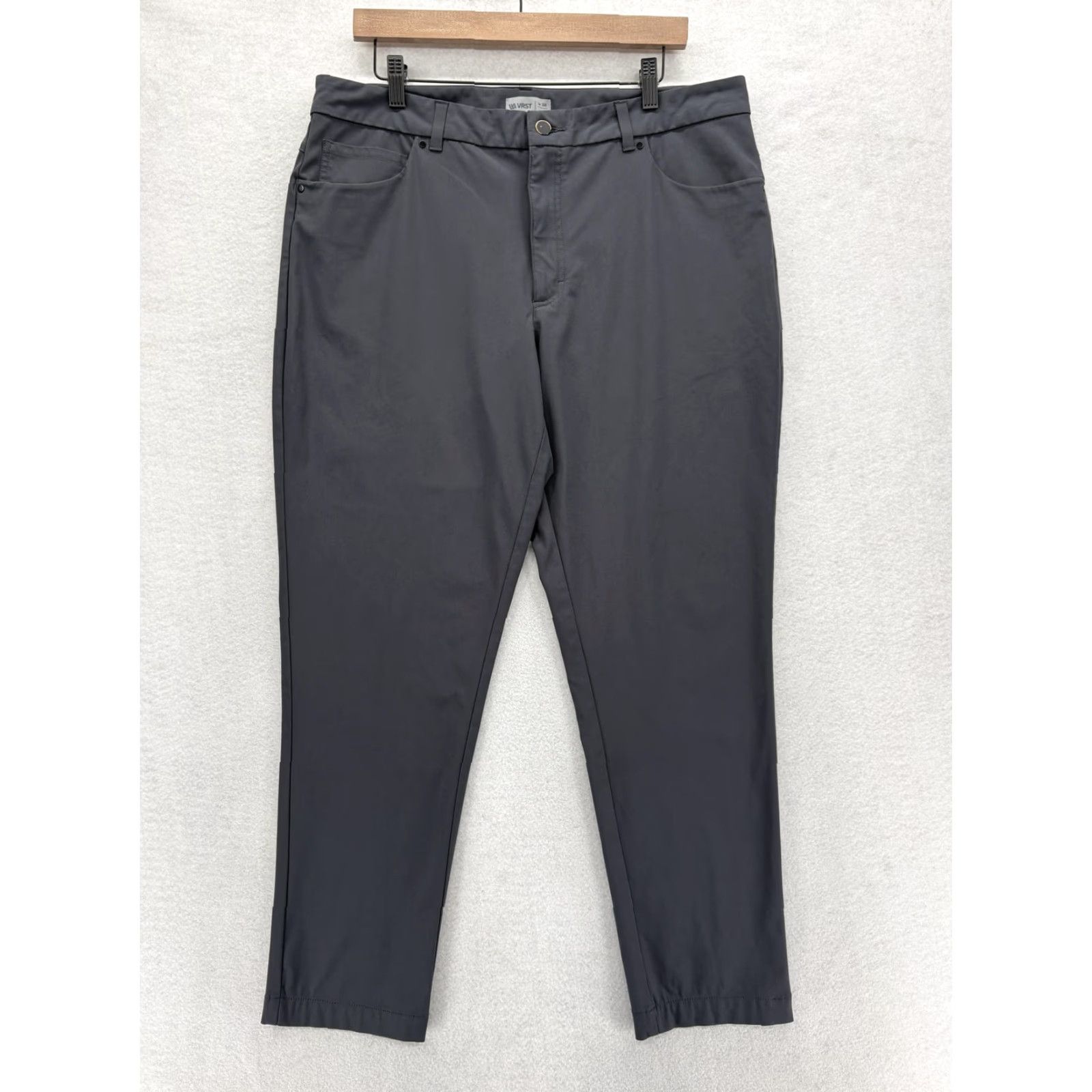 Vintage VRST Limitless Slim Fit 5-Pocket Pants Mens 38x28 Gray Stretch Tech Chino Gym Size US 38 / EU 54 - 2 Thumbnail