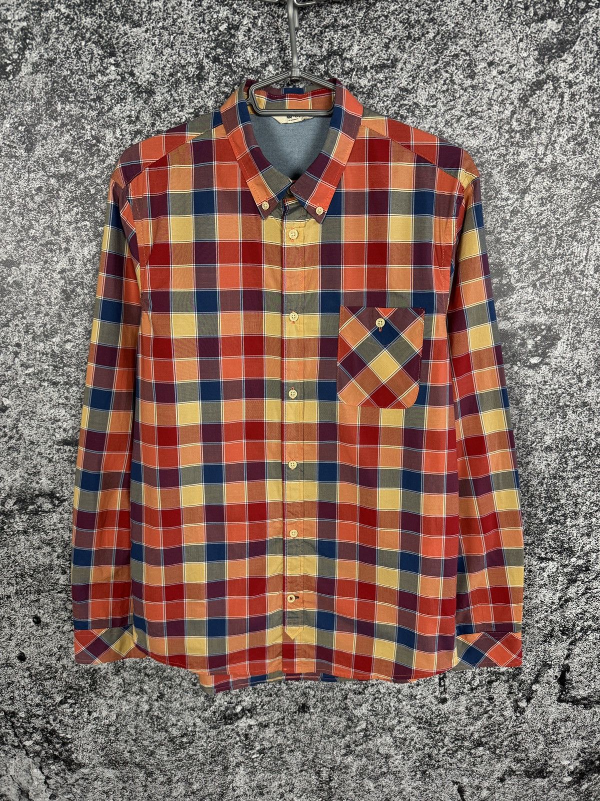 NN07 NN07 Derek Long Sleeve Plaid Shirt Button Up Multicolor Sz L Size US L / EU 52-54 / 3 - 1 Thumbnail